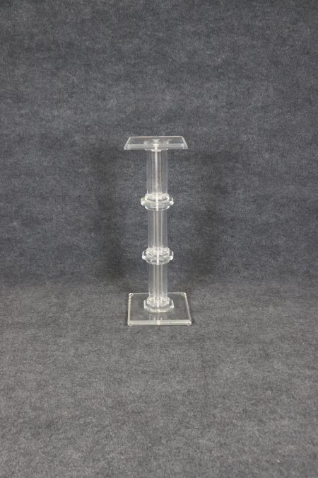 Vintage Lucite Pedestal Table: Mid Century Modern Accent Decor