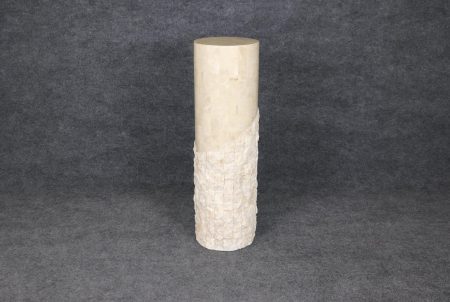 Vintage Mid Century Modern Tessellated Travertine Pedestal: MCM Home Decor