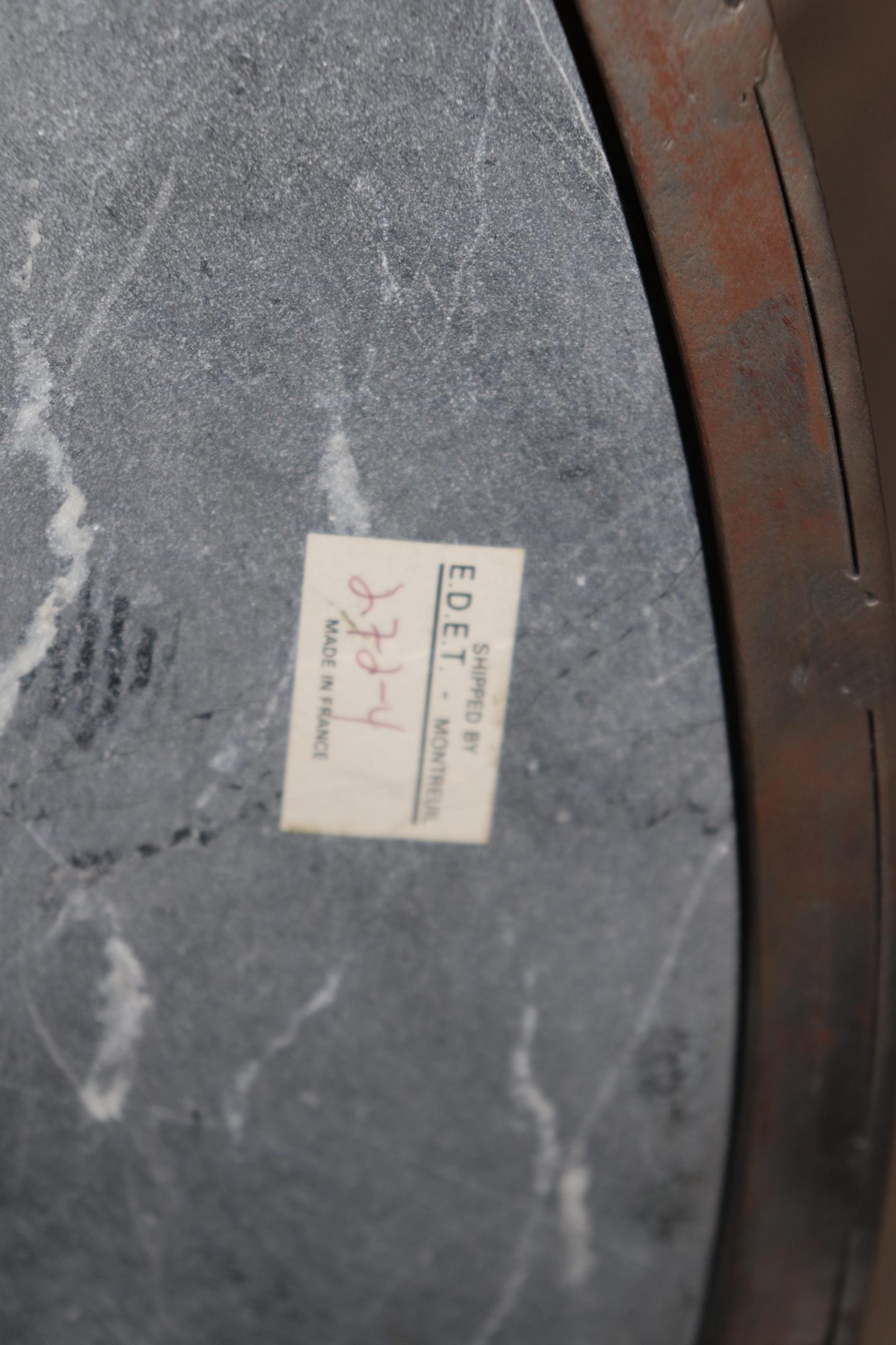 Vintage French Art Deco Marble Top End Tables: Pair of Accent Tables - Image 10