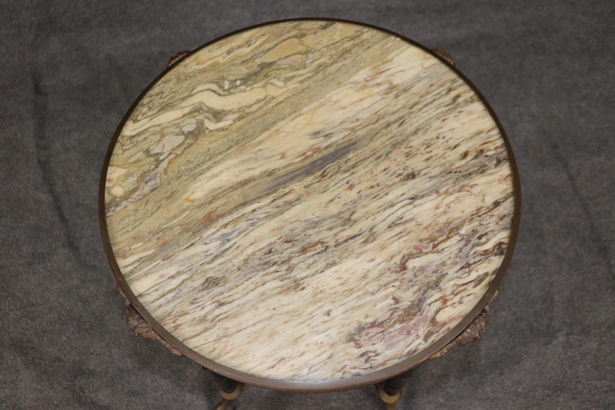 Louis XVI Style Marble Top Accent Table: Vintage French Neoclassical Design - Image 6