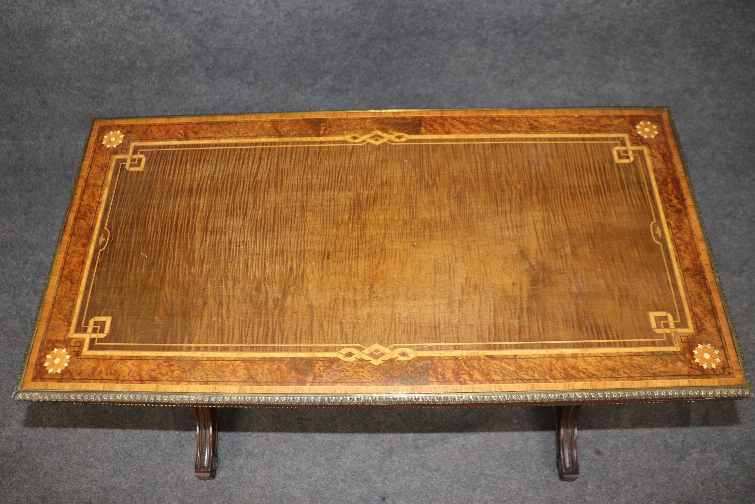 Antique French Napoleonic Style Inlaid Flip Top Game Table - Image 7
