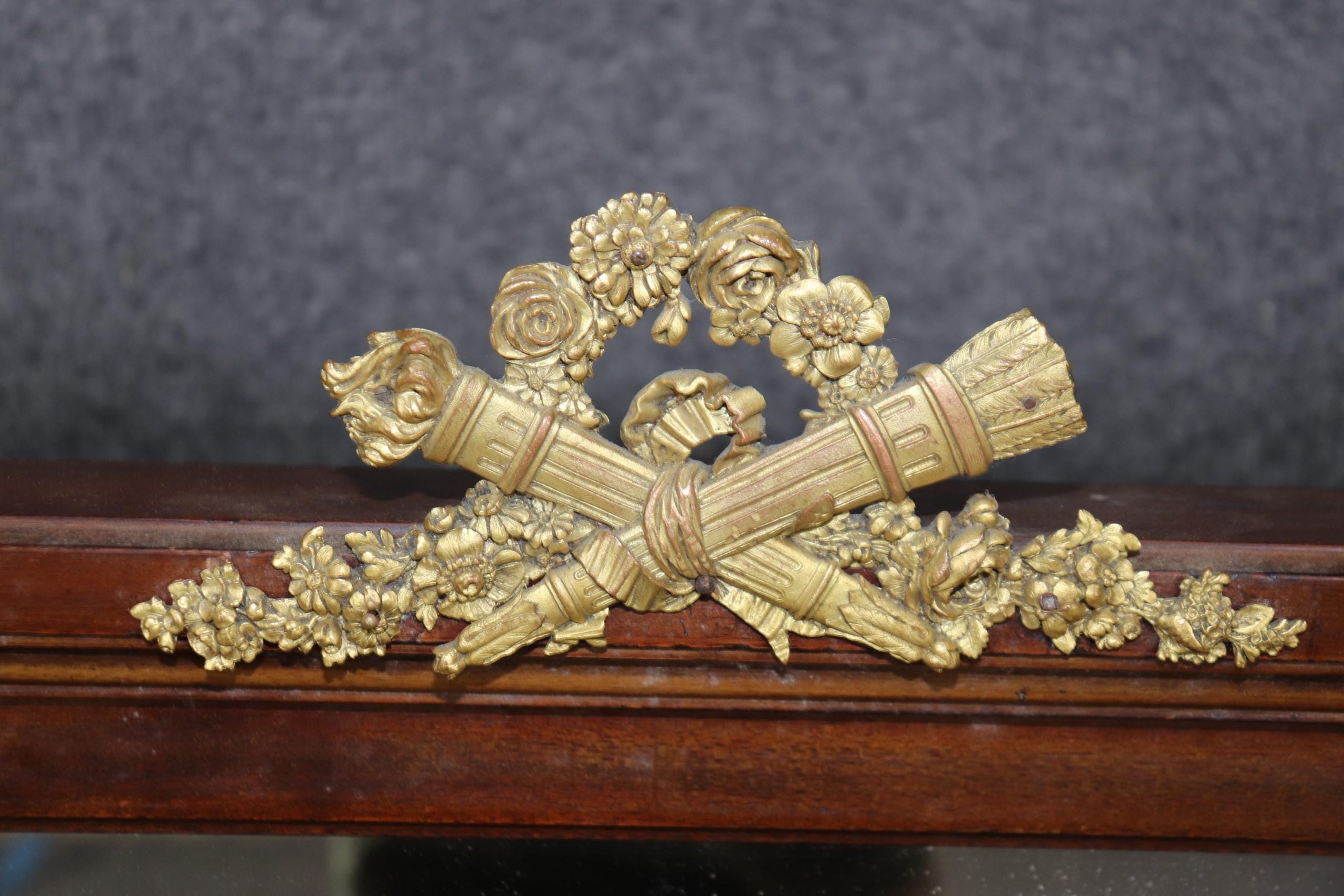 Antique French Louis XVI Style Marble Top Server with Bronze Ormolu - Image 7