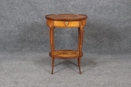 French Louis XV Style Marquetry Inlaid Vintage Nightstand
