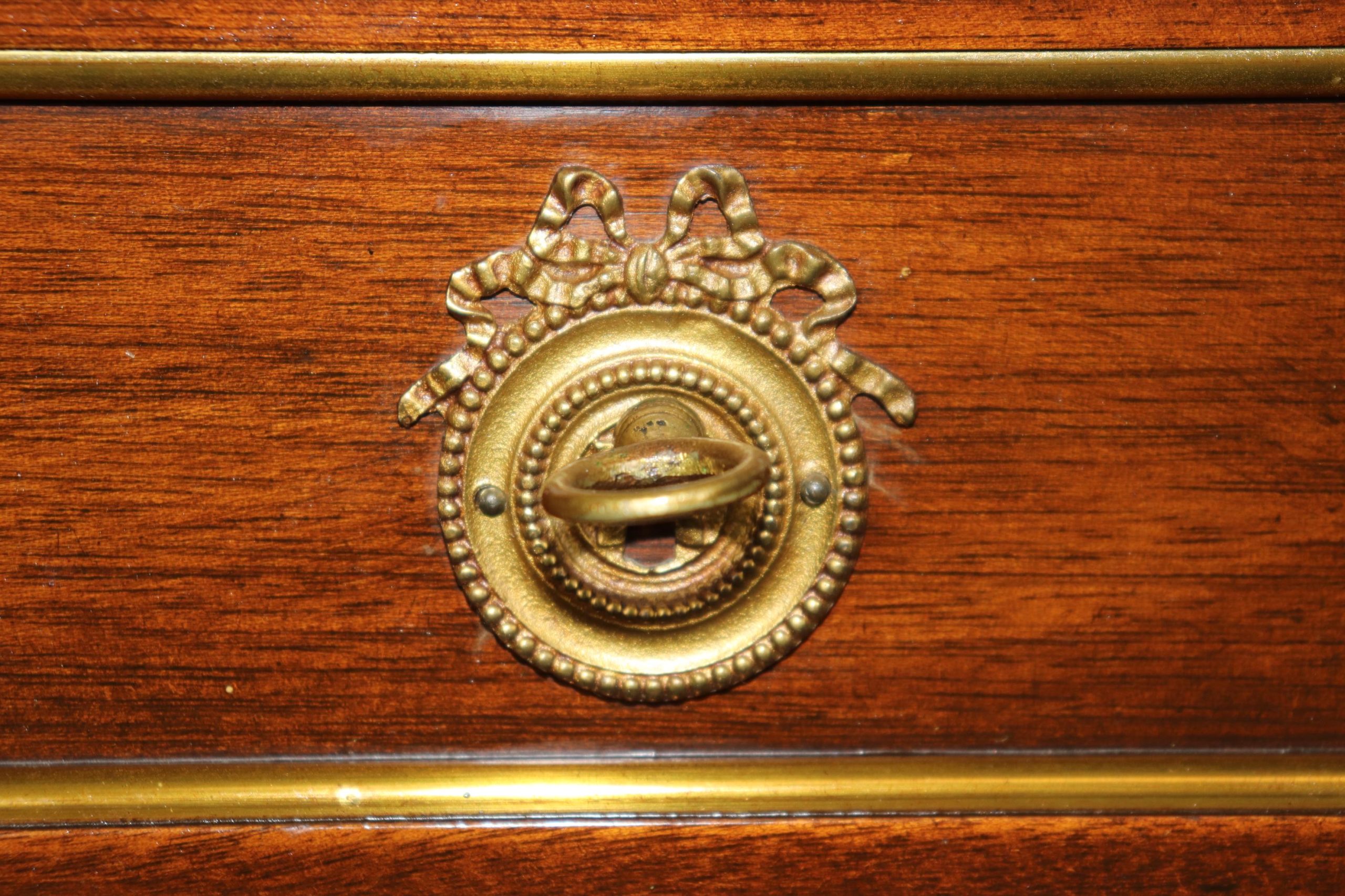 Maison Jansen Louis XVI Style Marble Top Dresser, Commode - Image 8