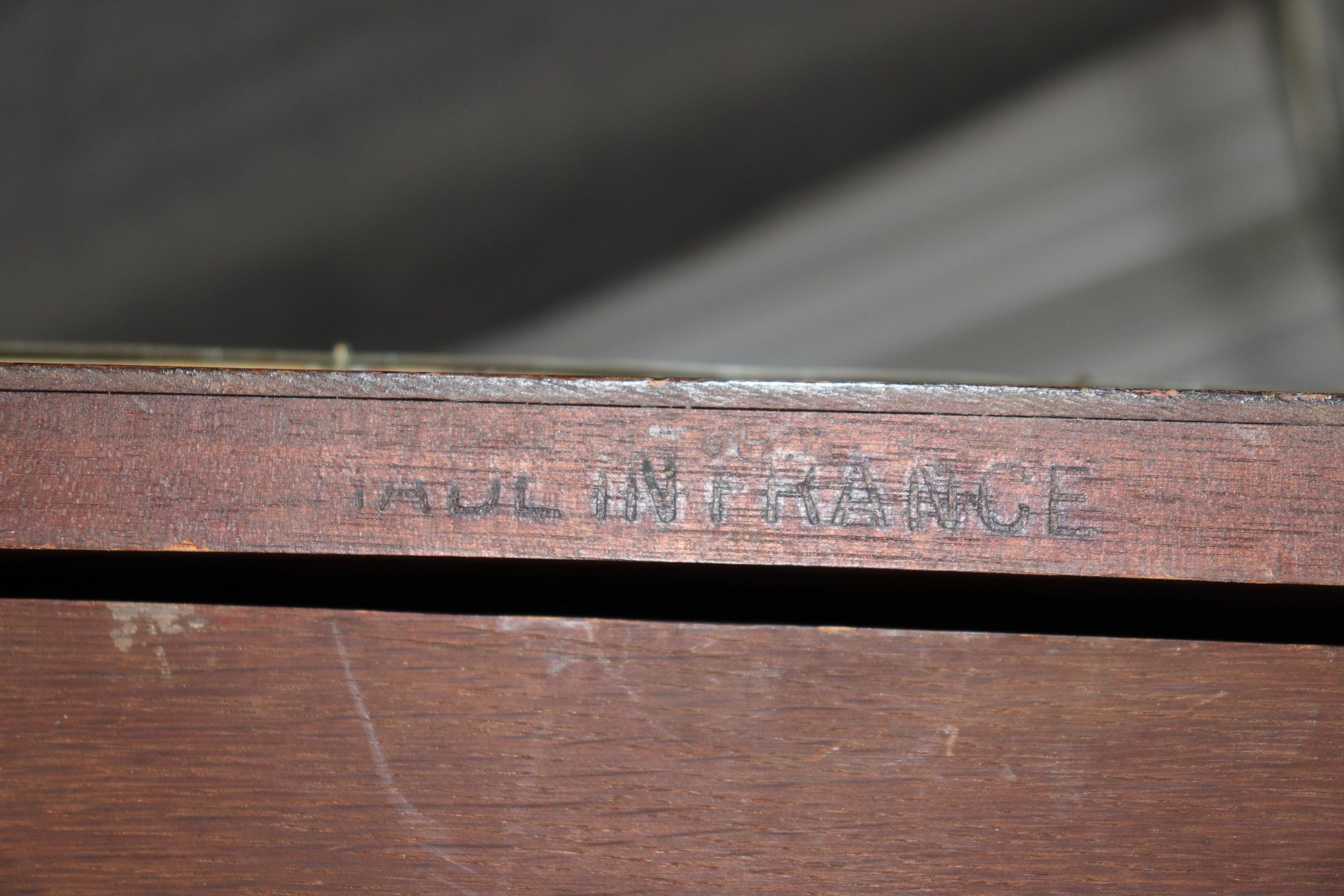 Vintage French Louis XVI Marble Top Side Table: Brass Accent End Table - Image 9