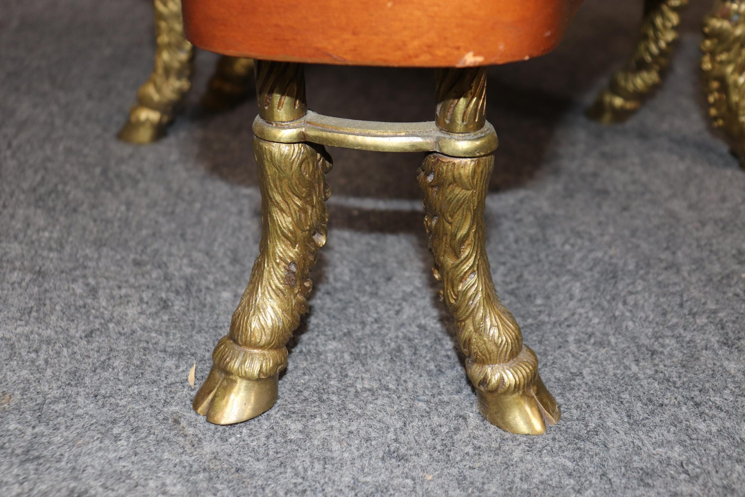 French Louis XV Style Marble Top Side Table: Adam Weisweiler Manner - Image 8