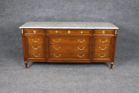 Maison Jansen Louis XVI Style Marble Top Dresser, Commode