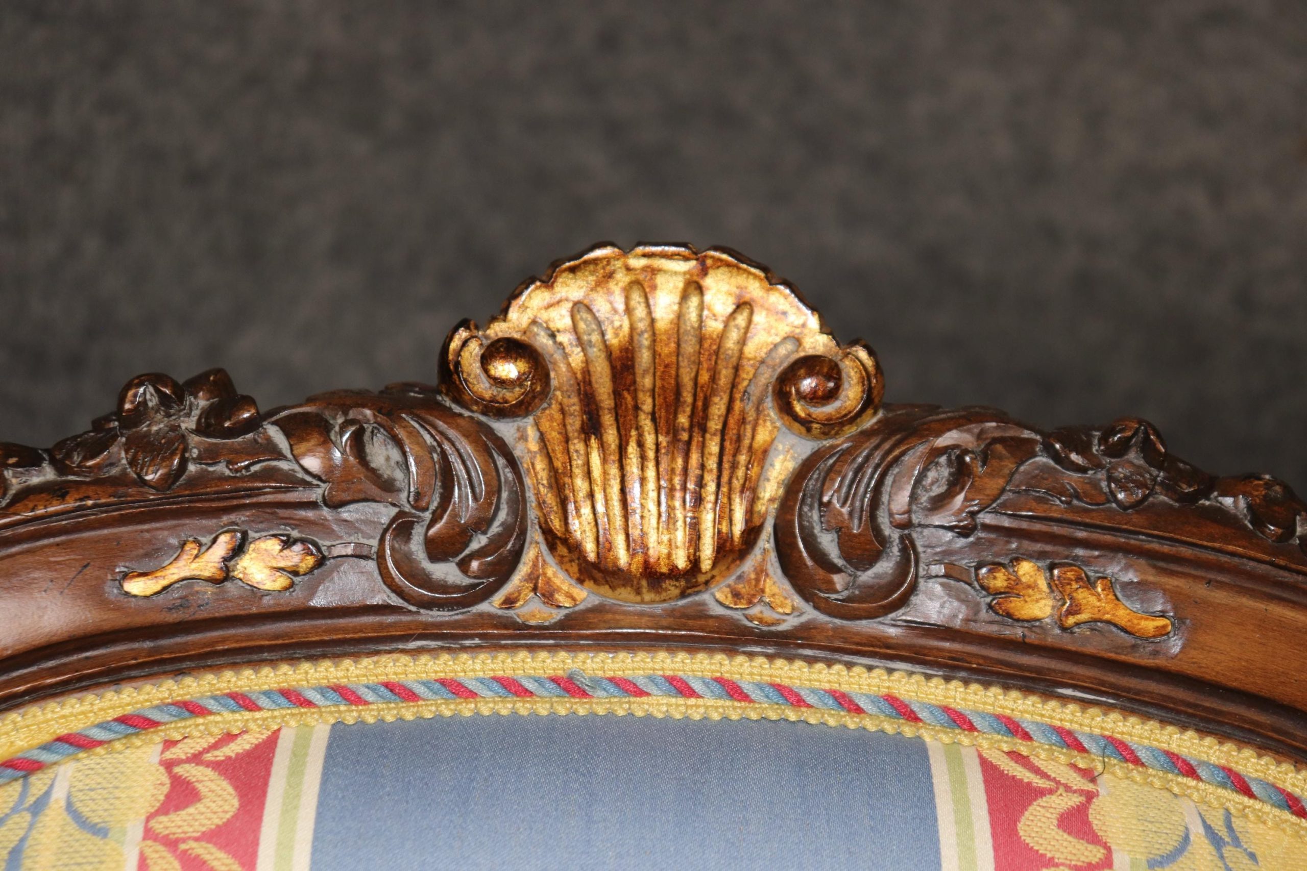 Vintage Louis XV Style Armchairs: Floral Upholstery, Gilt Accents - Image 7