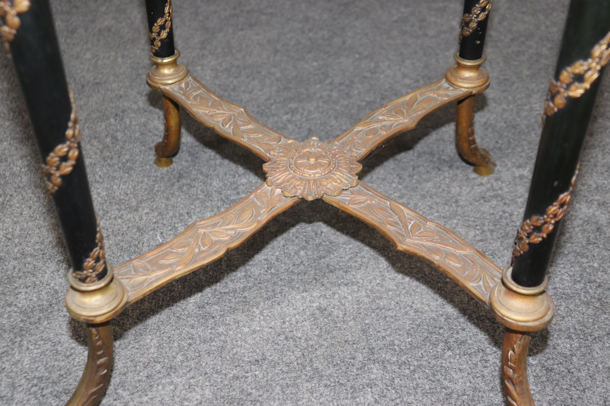 Louis XVI Style Marble Top Accent Table: Vintage French Neoclassical Design - Image 8