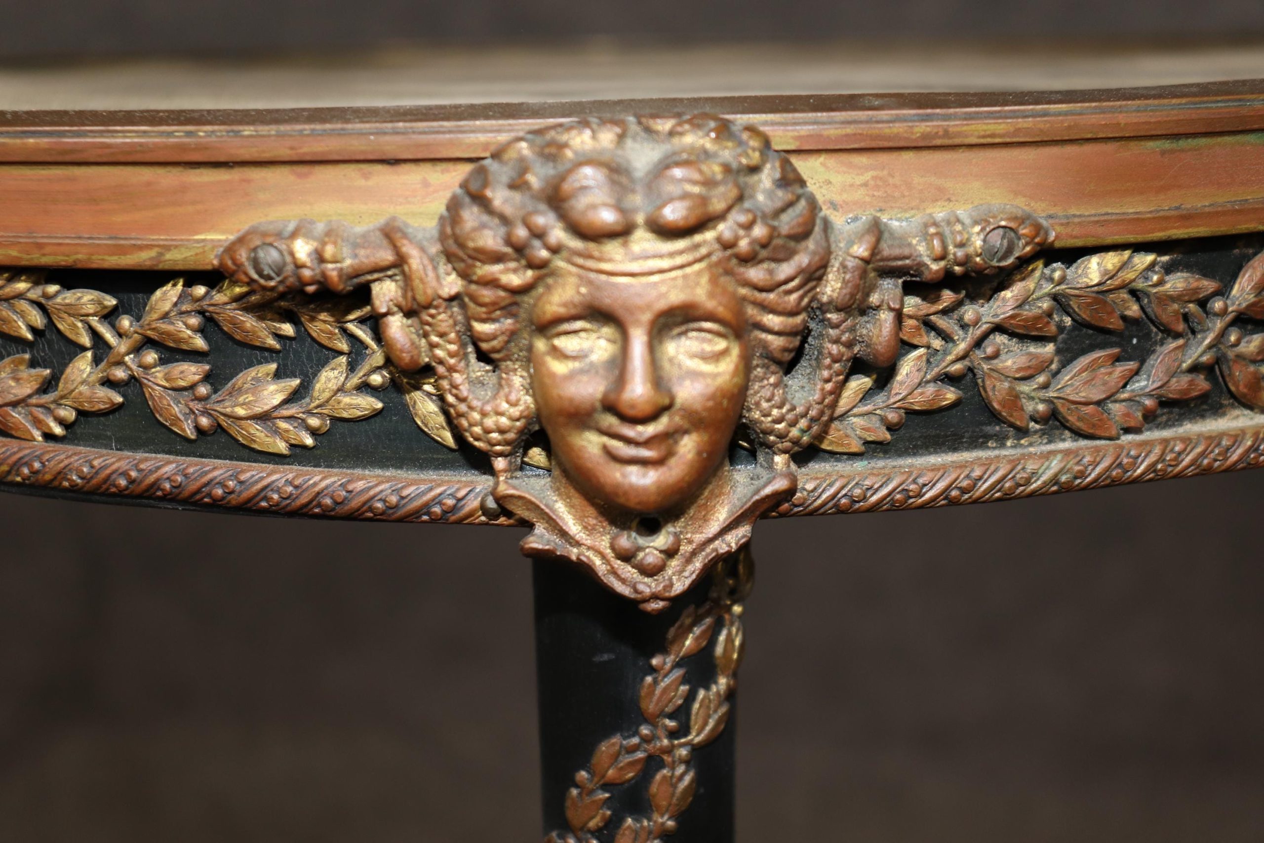 Louis XVI Style Marble Top Accent Table: Vintage French Neoclassical Design - Image 10