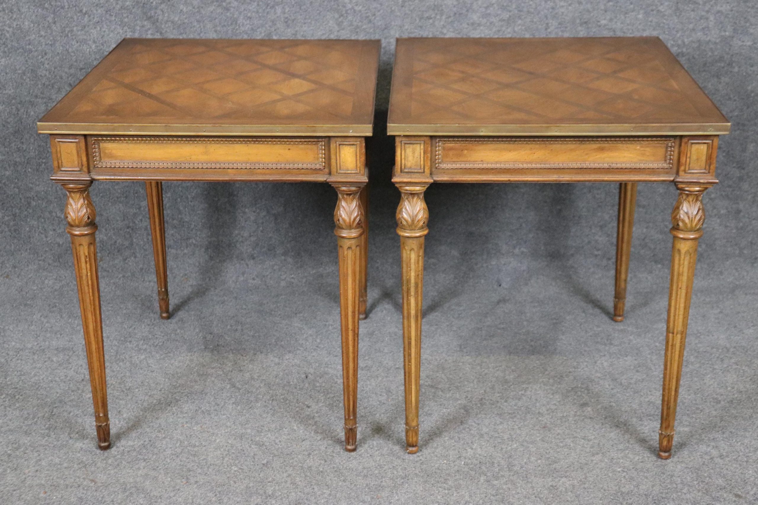 Pair of Antique Louis XVI Style Inlaid End Tables - Image 3