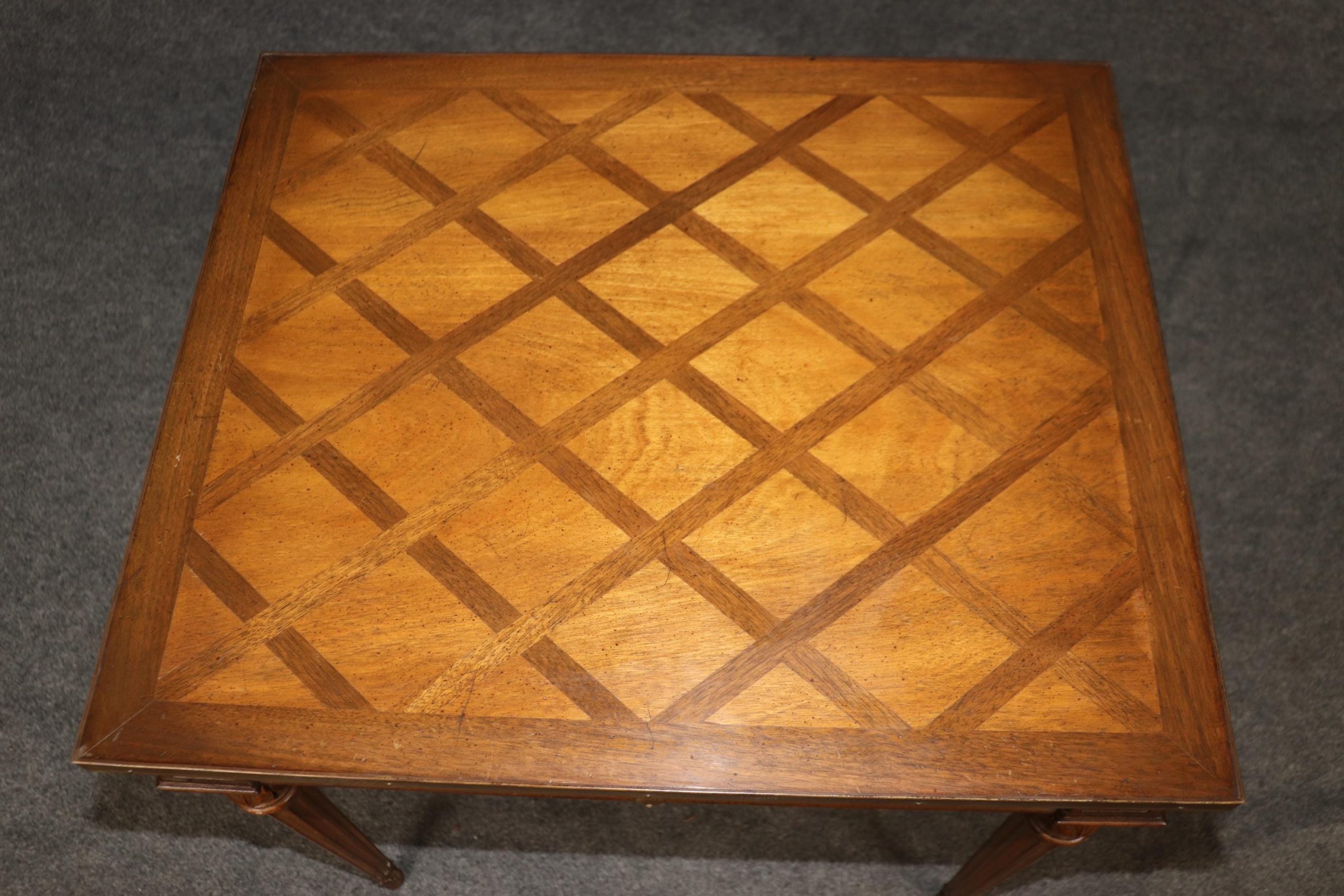 Pair of Antique Louis XVI Style Inlaid End Tables - Image 7