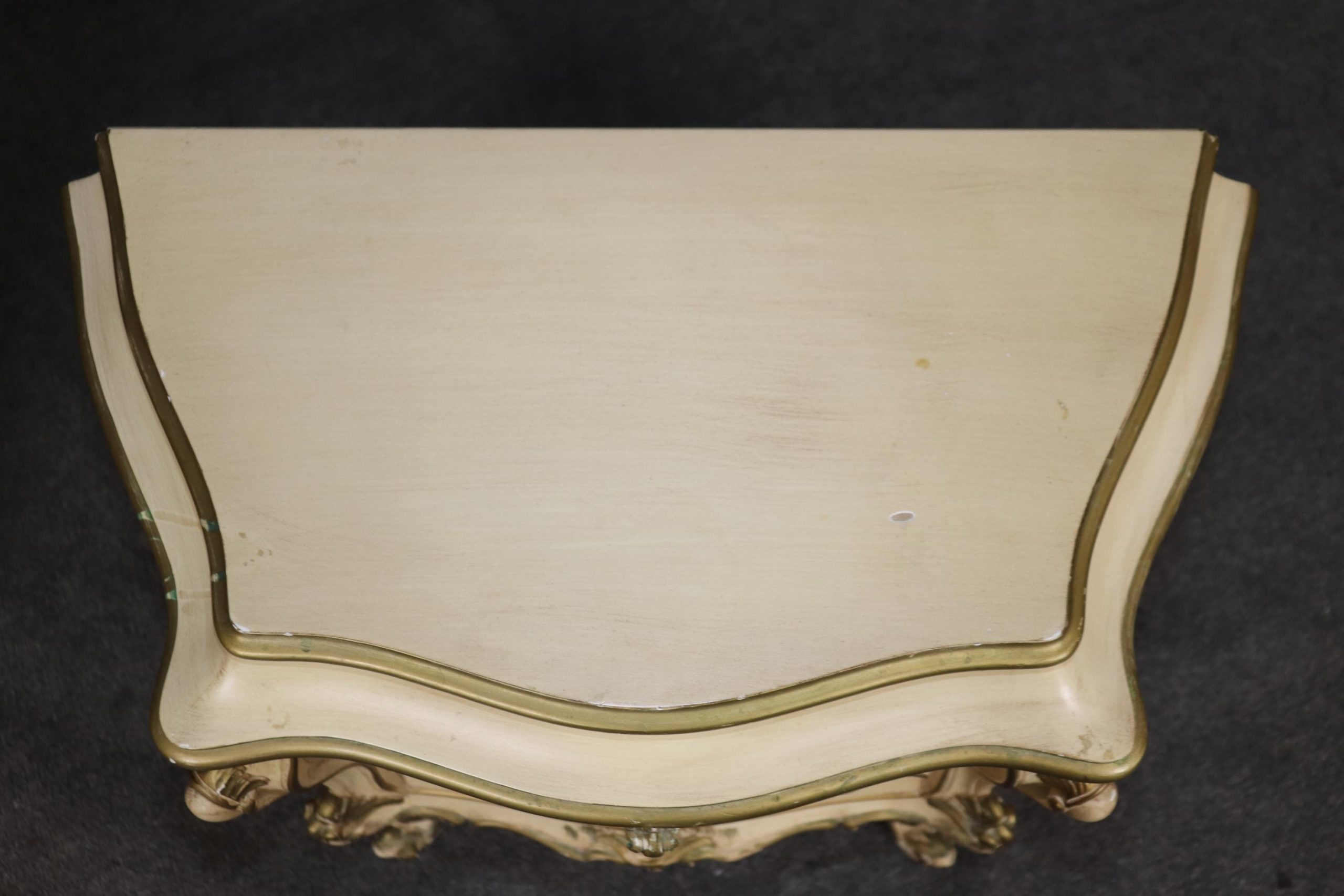 Pair Vintage Louis XV Style Nightstands: Painted Accent Tables - Image 10