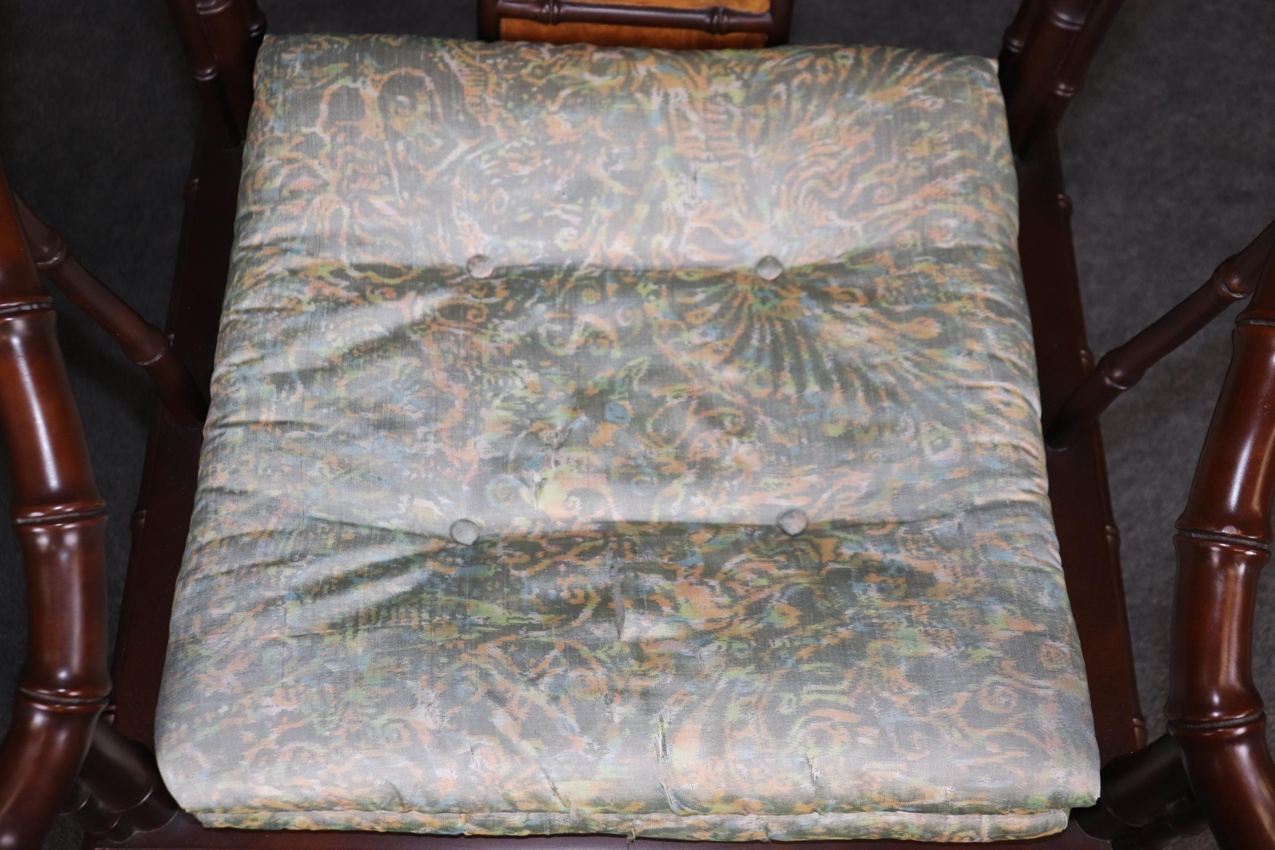 Vintage Hollywood Regency Faux Bamboo Armchairs by Interior Crafts - Image 6