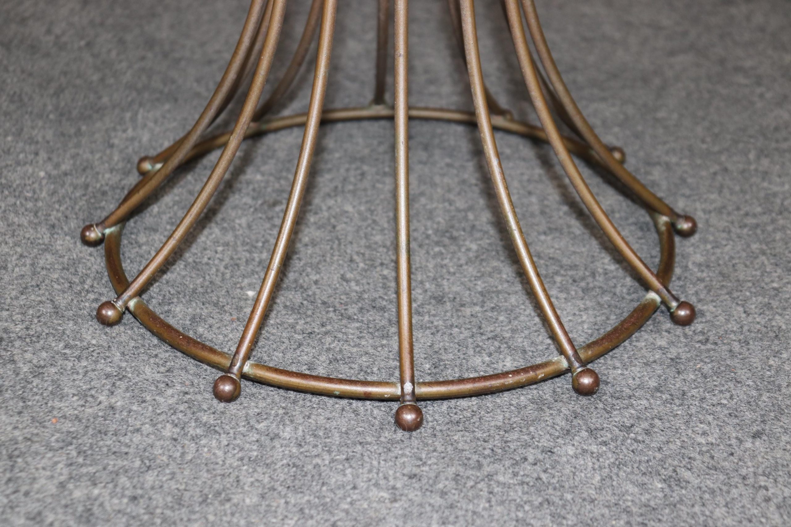 Vintage Hollywood Regency Brass Stool: Mid-Century Modern Footstool - Image 3