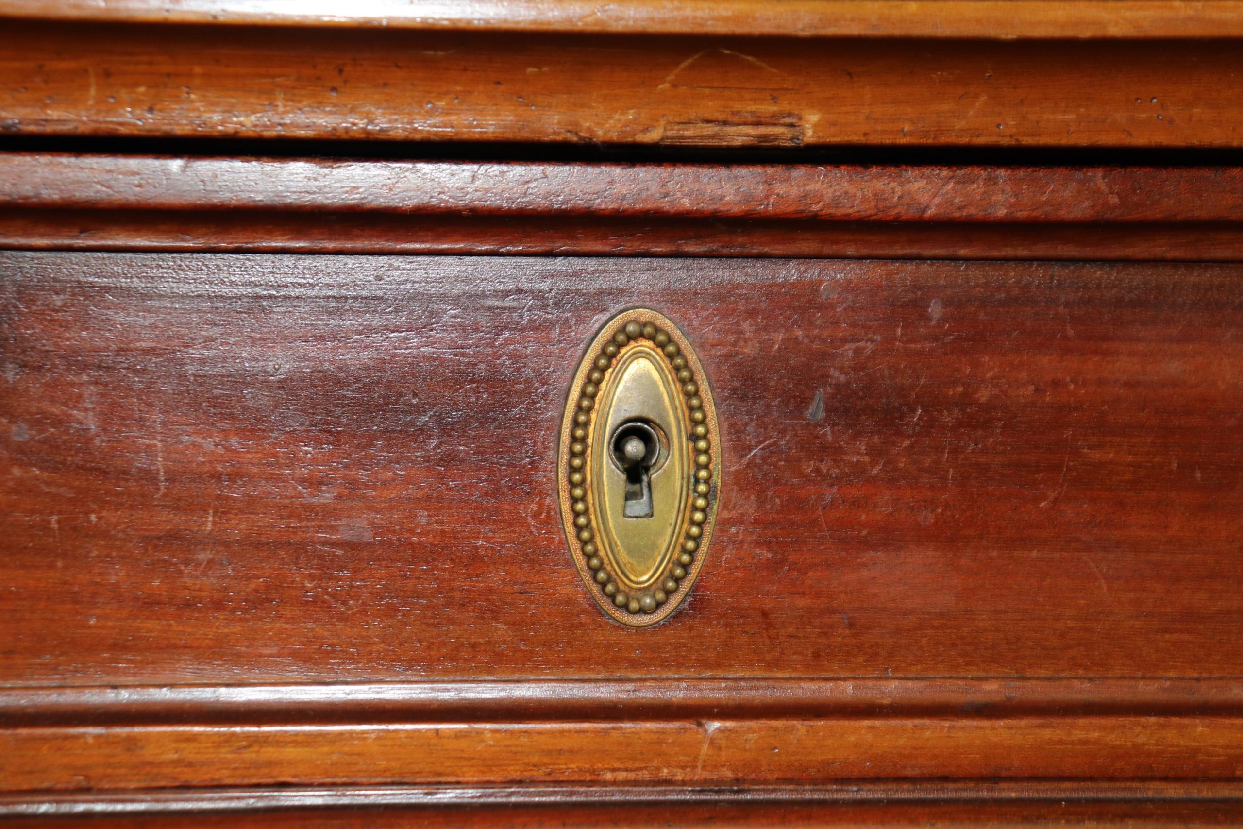 Antique French Louis XVI Style Marble Top Walnut Server - Image 7