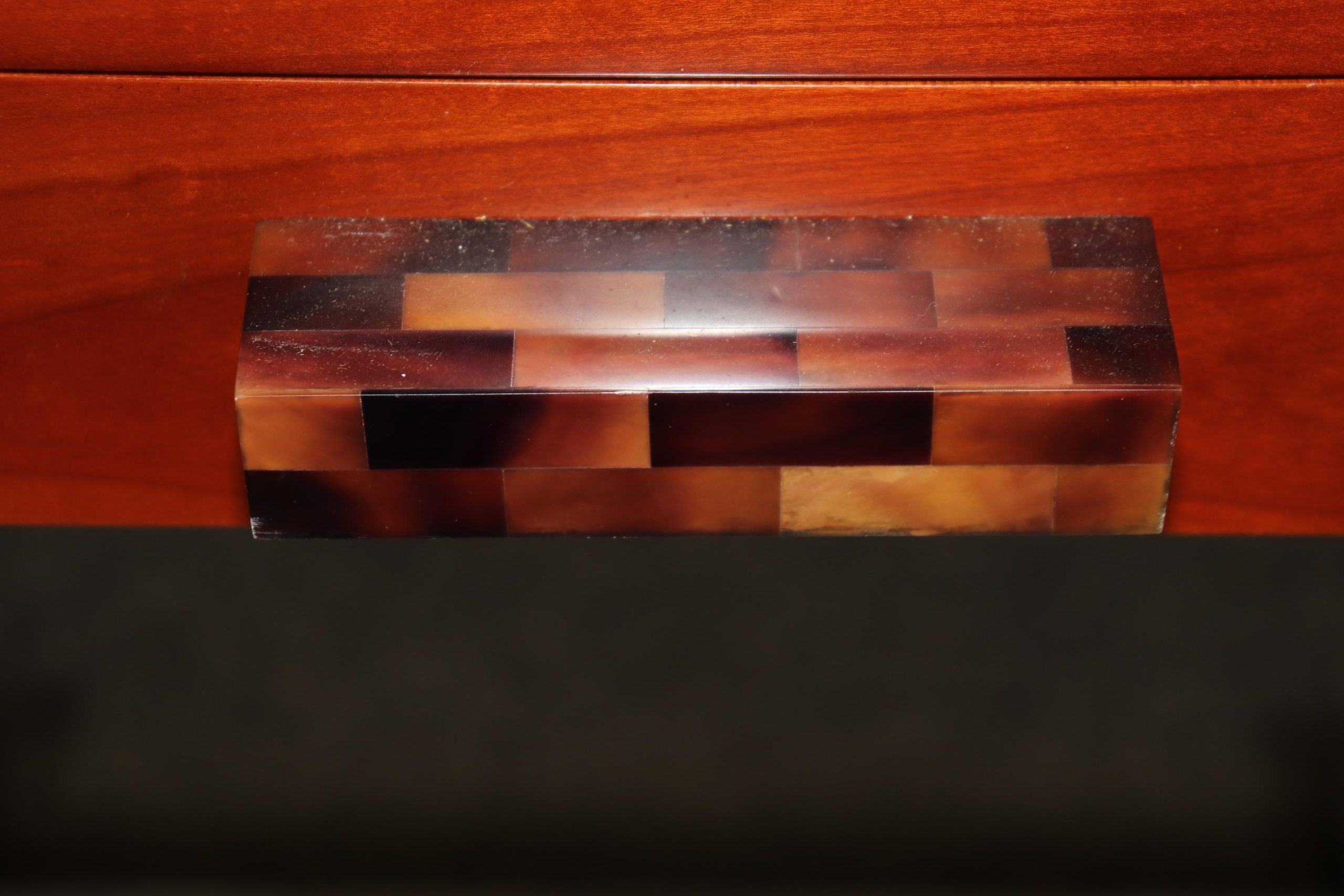 Vintage Art Deco Leather Top Desk: Ruhlmann Style Writing Table - Image 8