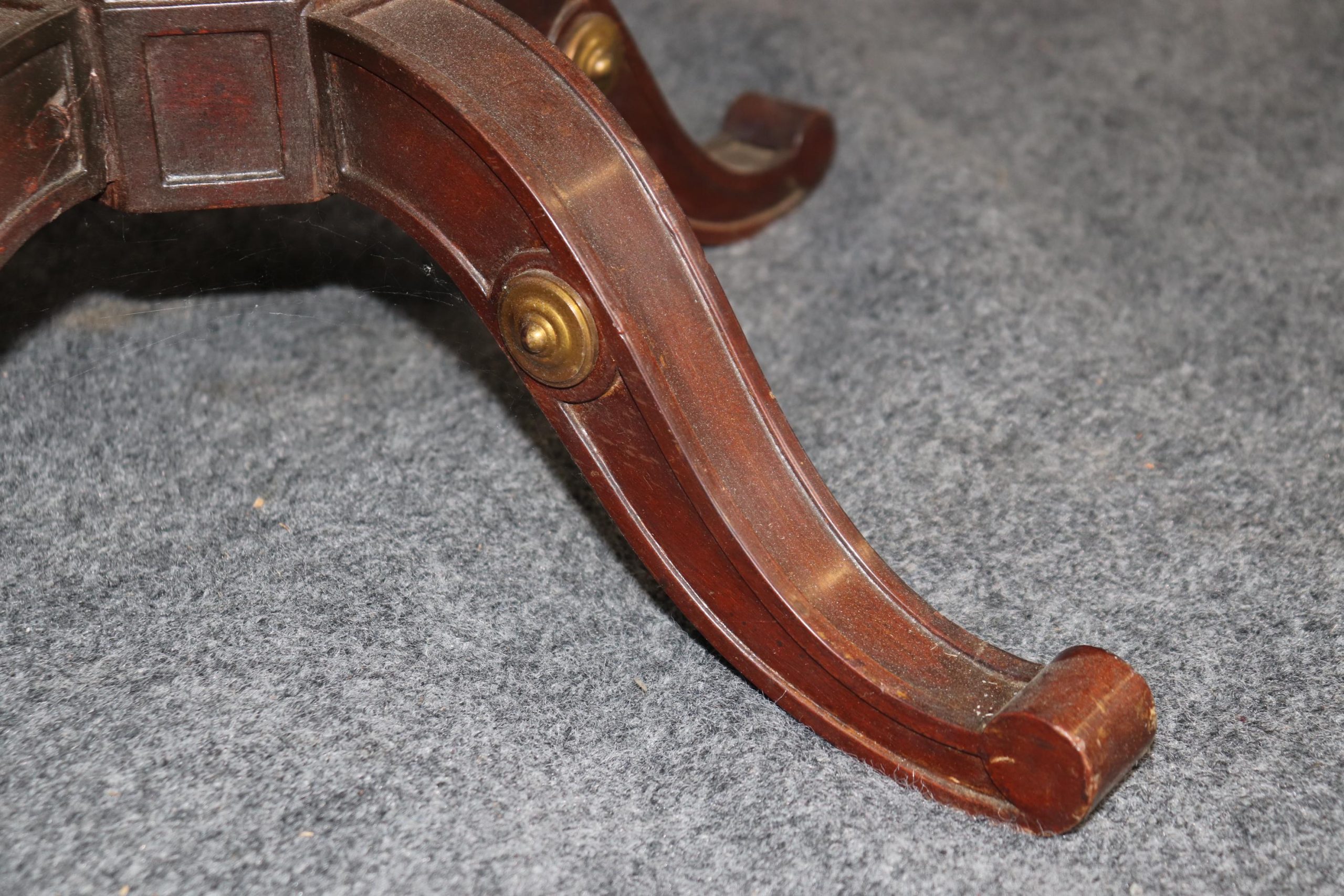 Vintage Maison Jansen Style Marble Top Two Tier Table: Mid Century Modern Accent - Image 7