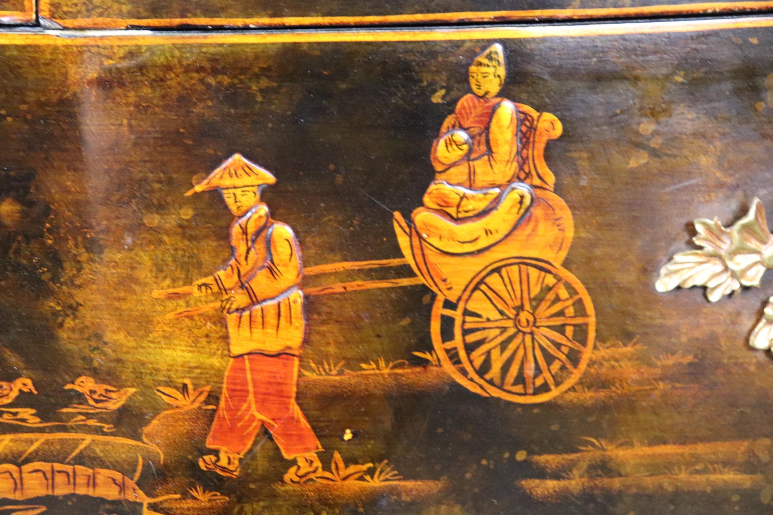 Vintage Maitland Smith Chinoiserie Commodes: Louis XV Style Pair - Image 9