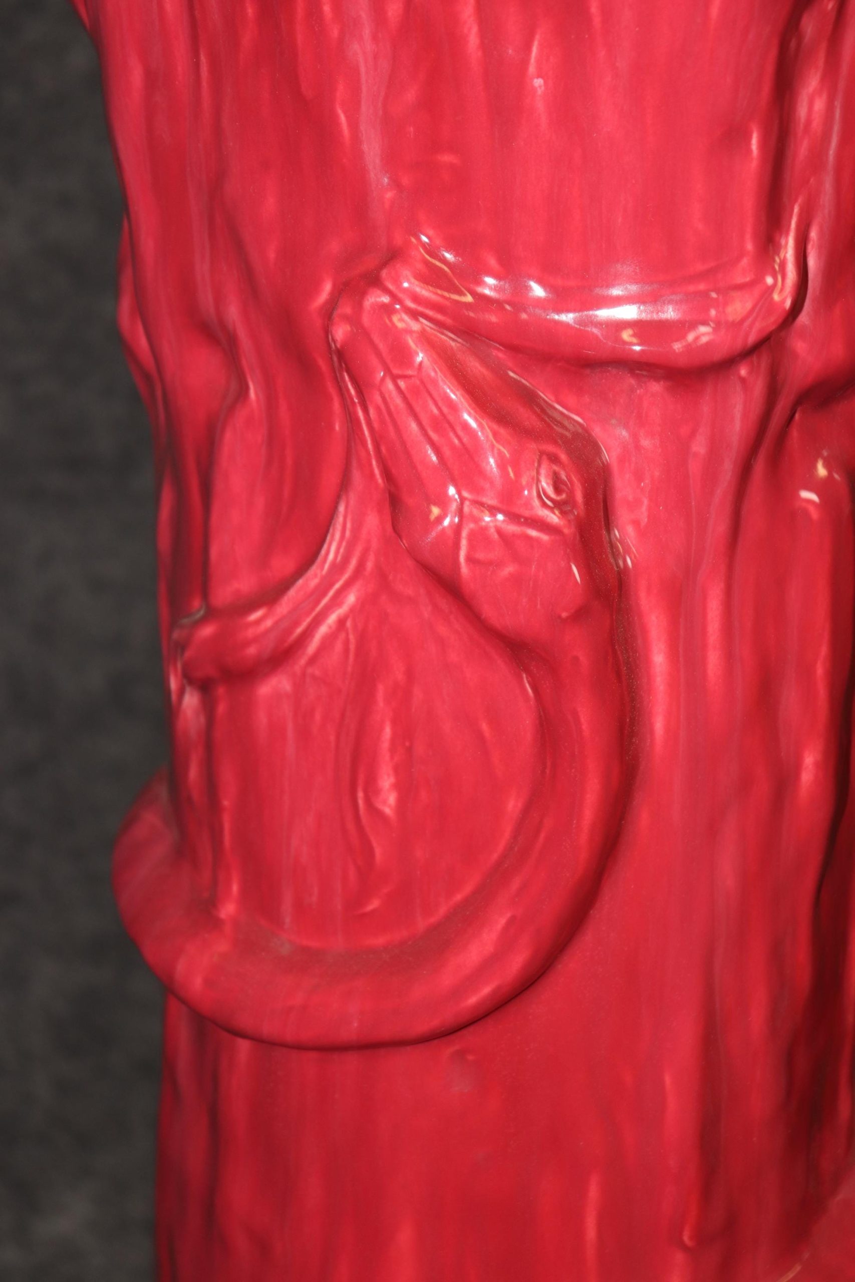 Antique 19th Century Monumental Pair of Majolica Planters, Jardiniere - Image 8