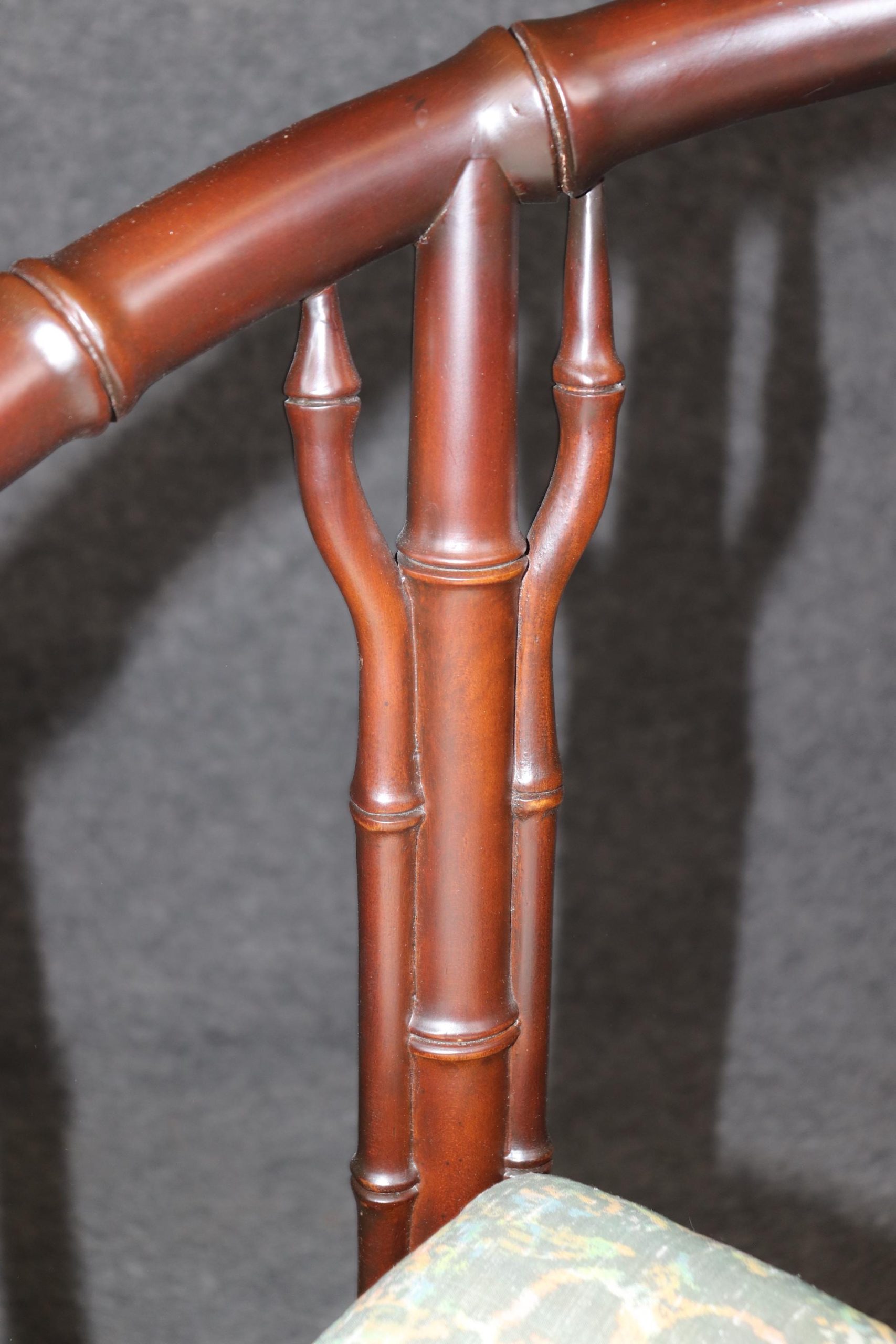 Vintage Hollywood Regency Faux Bamboo Armchairs by Interior Crafts - Image 9