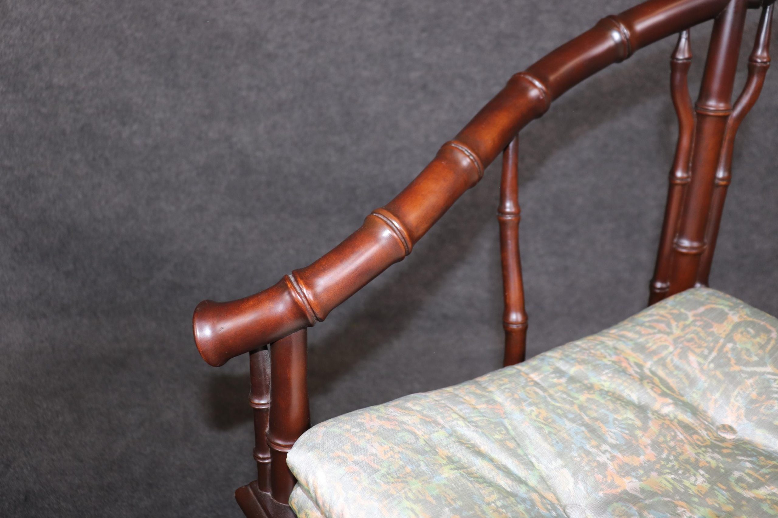 Vintage Hollywood Regency Faux Bamboo Armchairs by Interior Crafts - Image 10