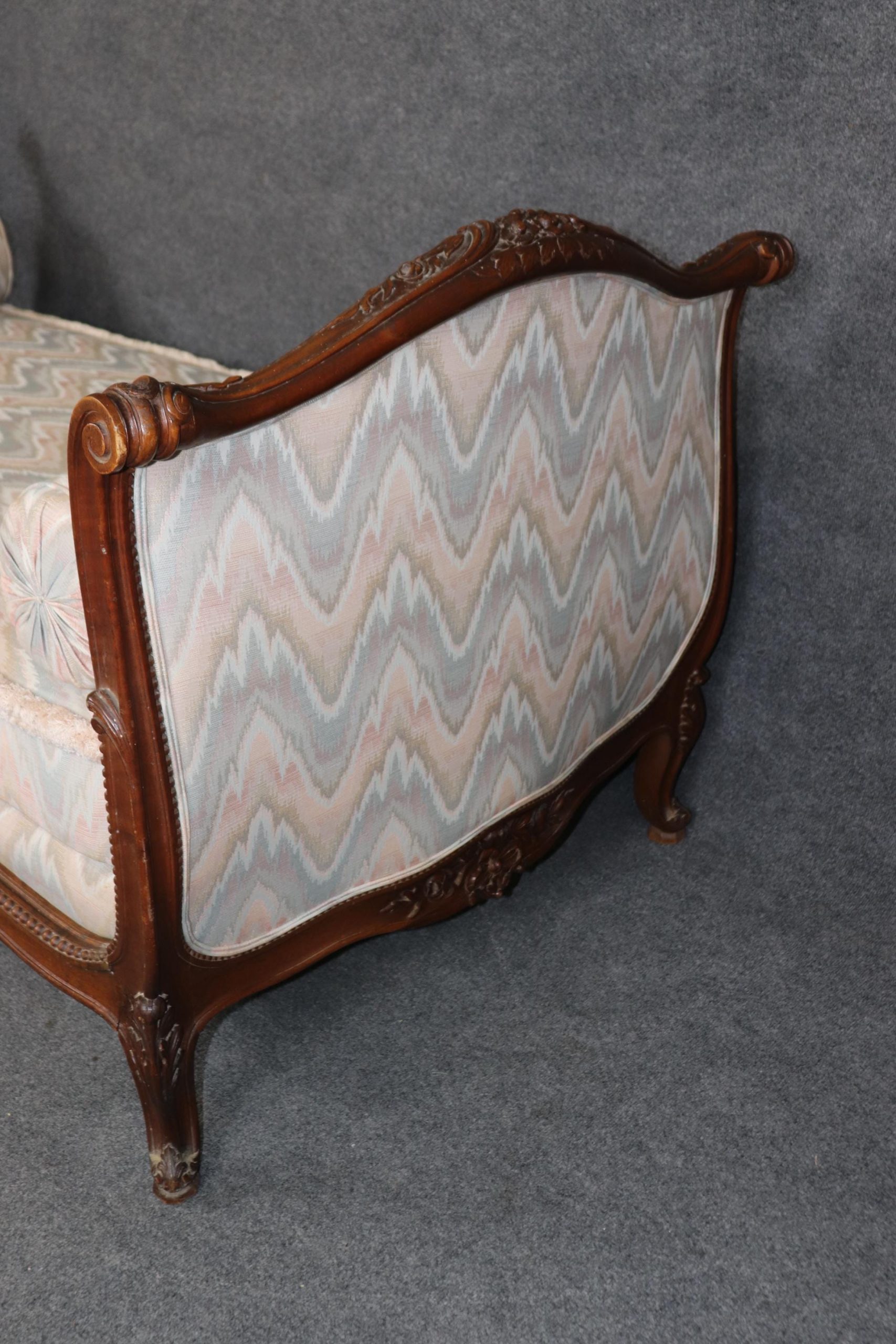 Antique 19th Century Louis XV Style Carved Daybed, Bed - Image 3