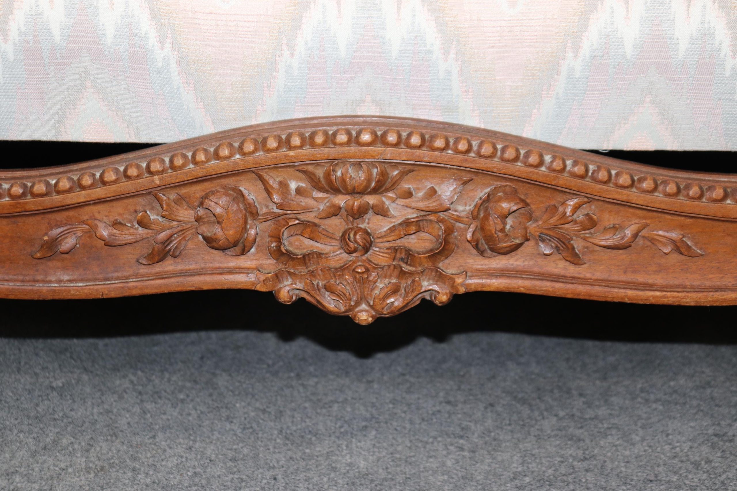 Antique 19th Century Louis XV Style Carved Daybed, Bed - Image 7
