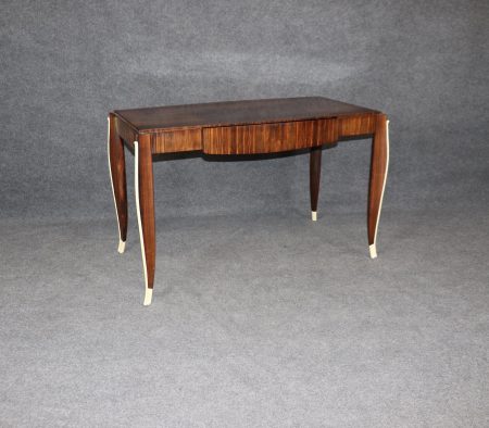 Vintage Art Deco Rosewood Desk: Emile-Jacques Ruhlmann Style