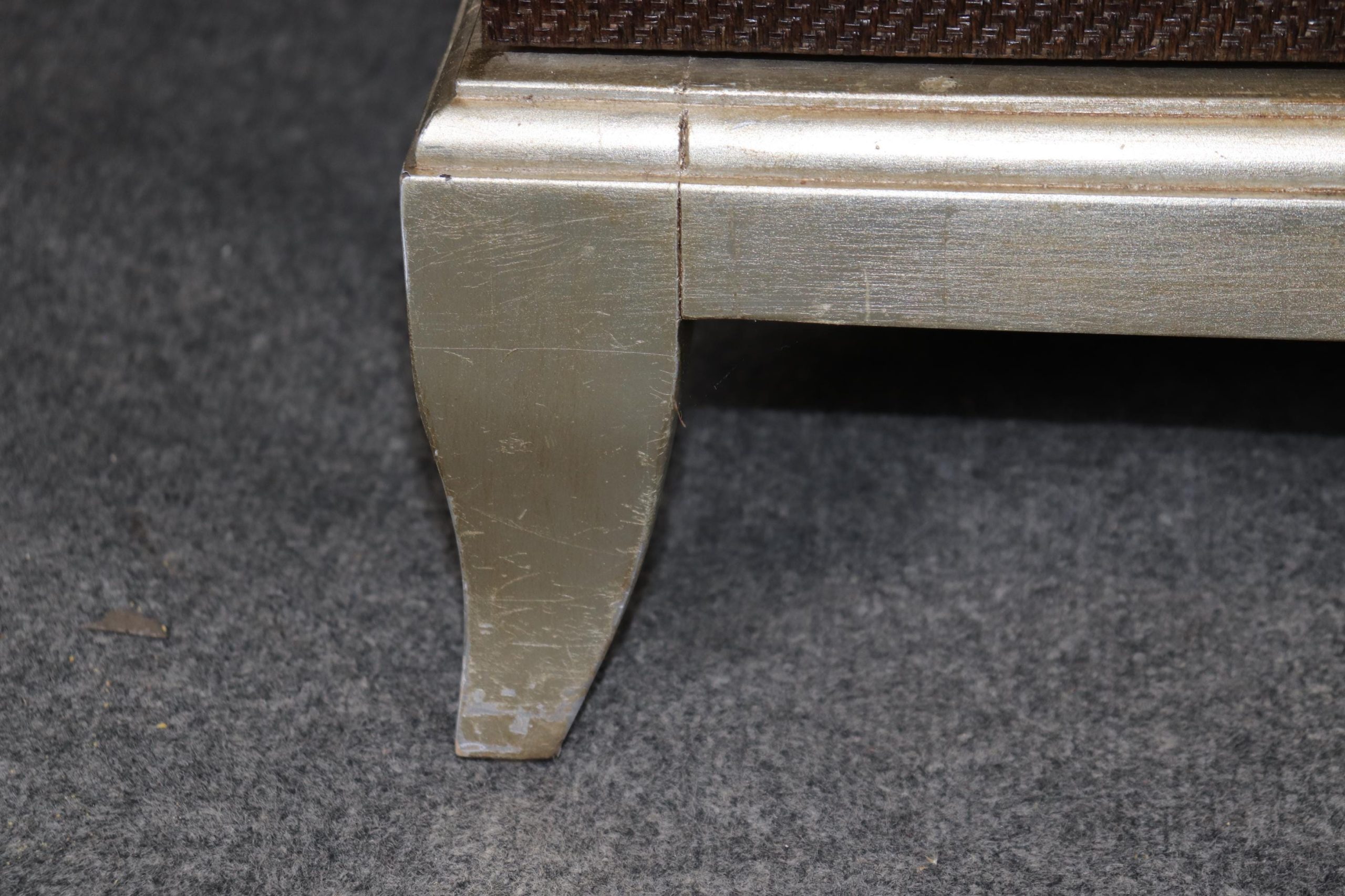 Pair Vintage Canvas Wrapped Commodes: Post Modern Cabinets - Image 8