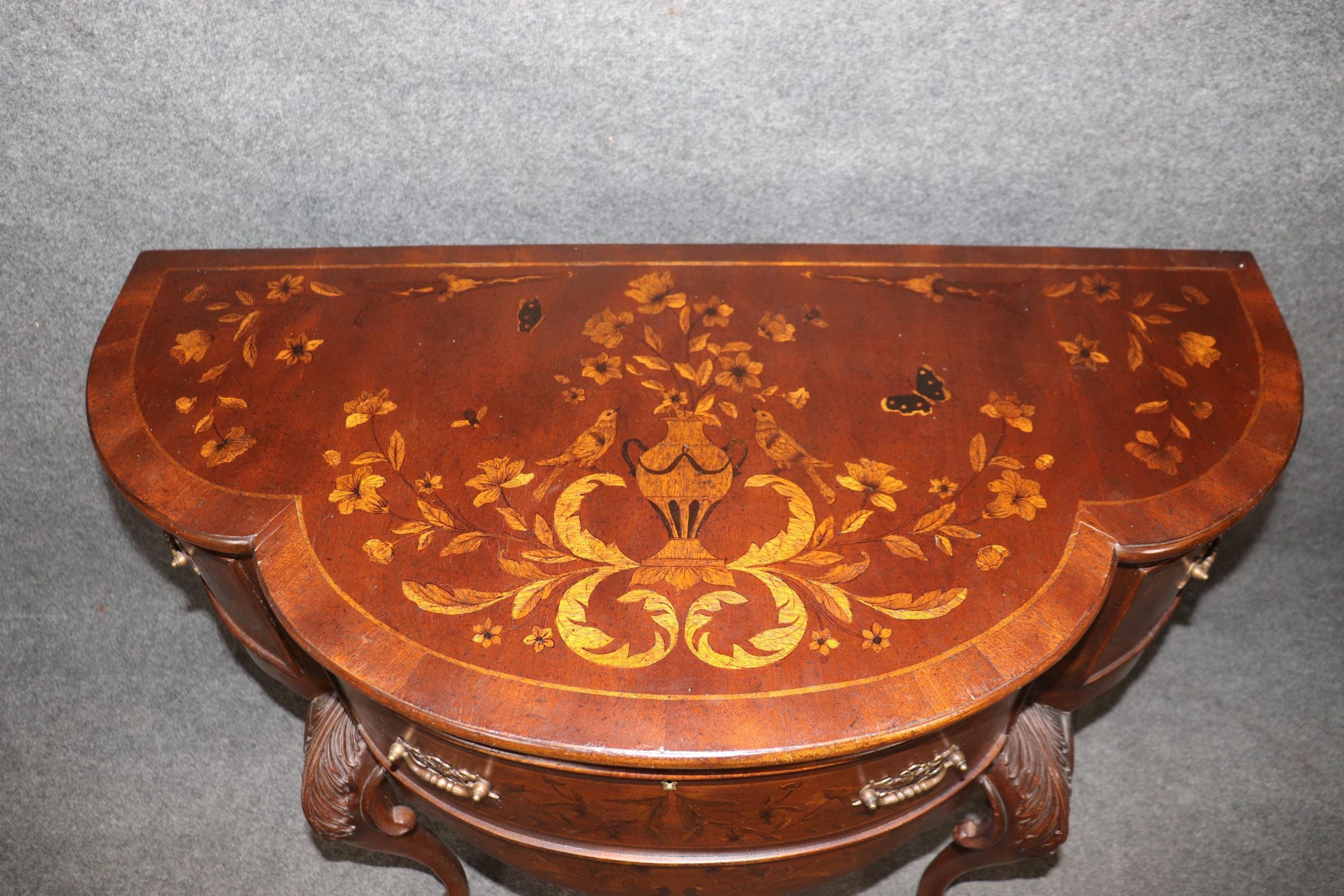 Vintage Inlaid Edwardian Style Console Tables by John Richard: Pair Accent Tables - Image 6
