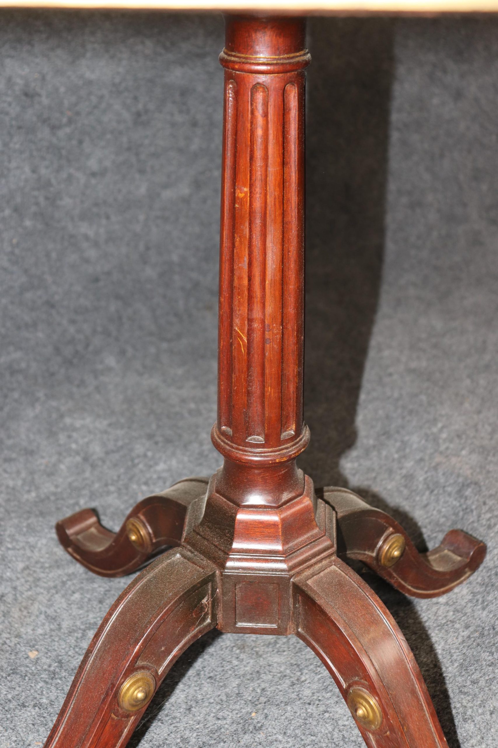 Vintage Maison Jansen Style Marble Top Two Tier Table: Mid Century Modern Accent - Image 8