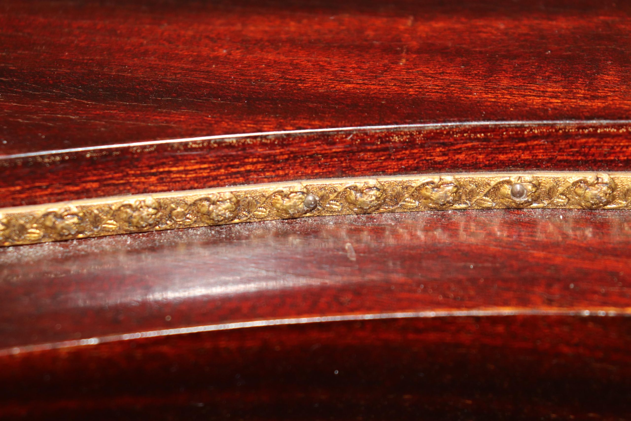 Louis XV Style Marble Top End Table: Brass Mounted Accent Table - Image 9