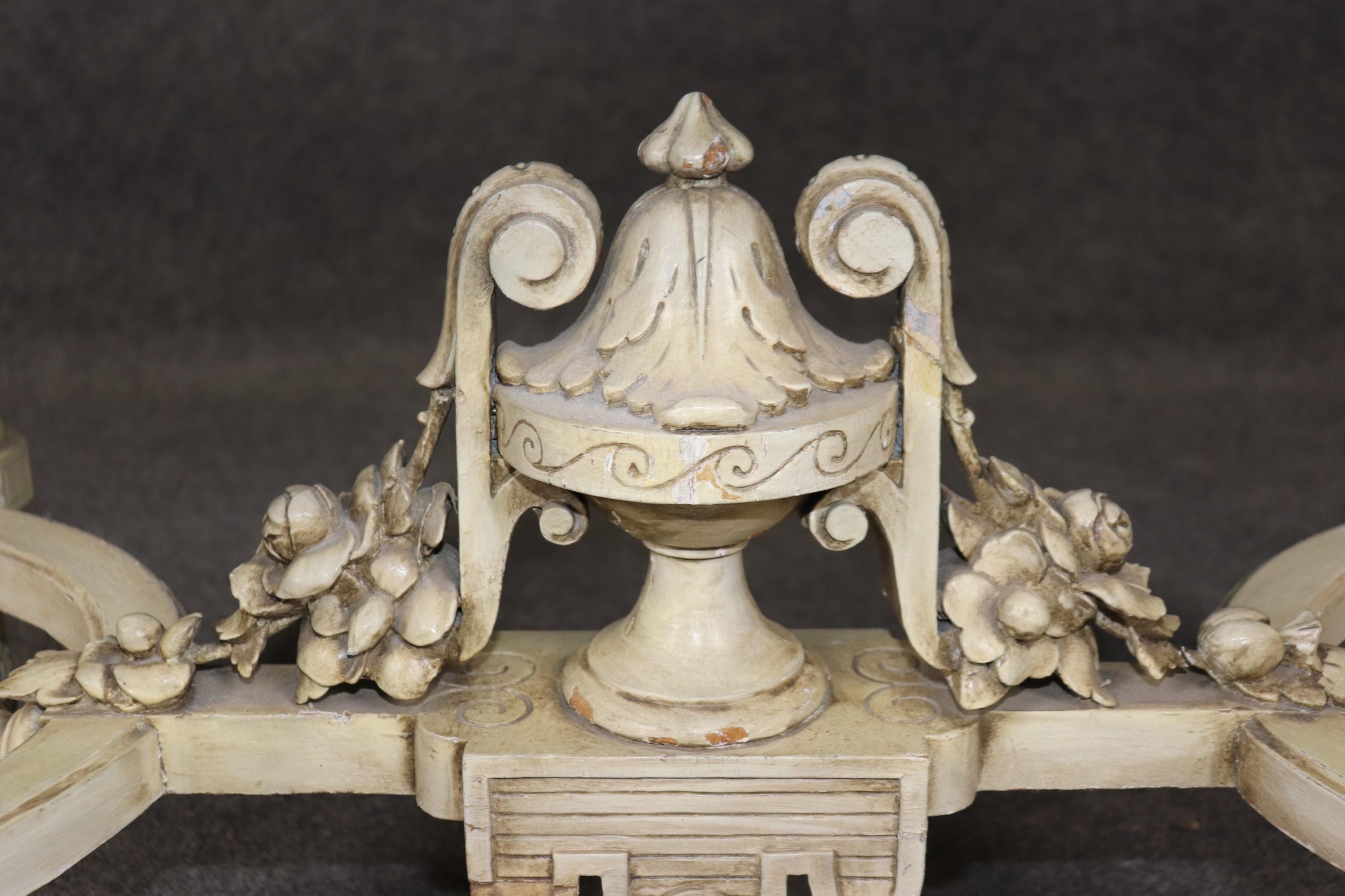 Antique Napoleonic Creme Marble Top Center Table with Porcelain Plaques - Image 9