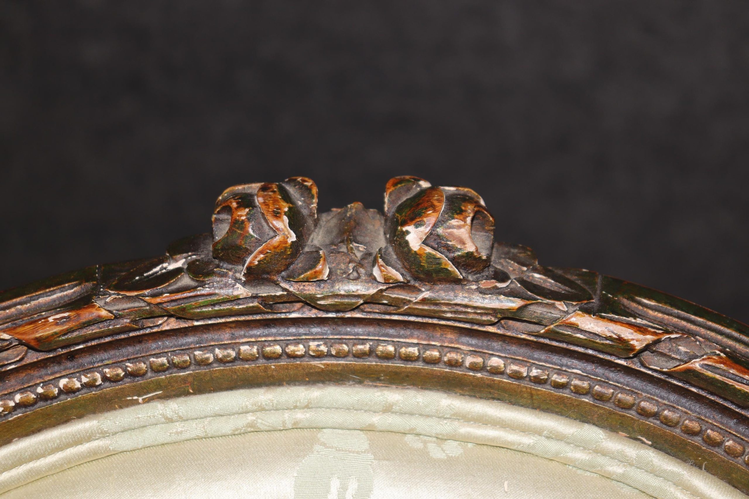 Antique Louis XVI Style Gilt Armchairs: Distressed French Accent Chairs, Pair - Image 10