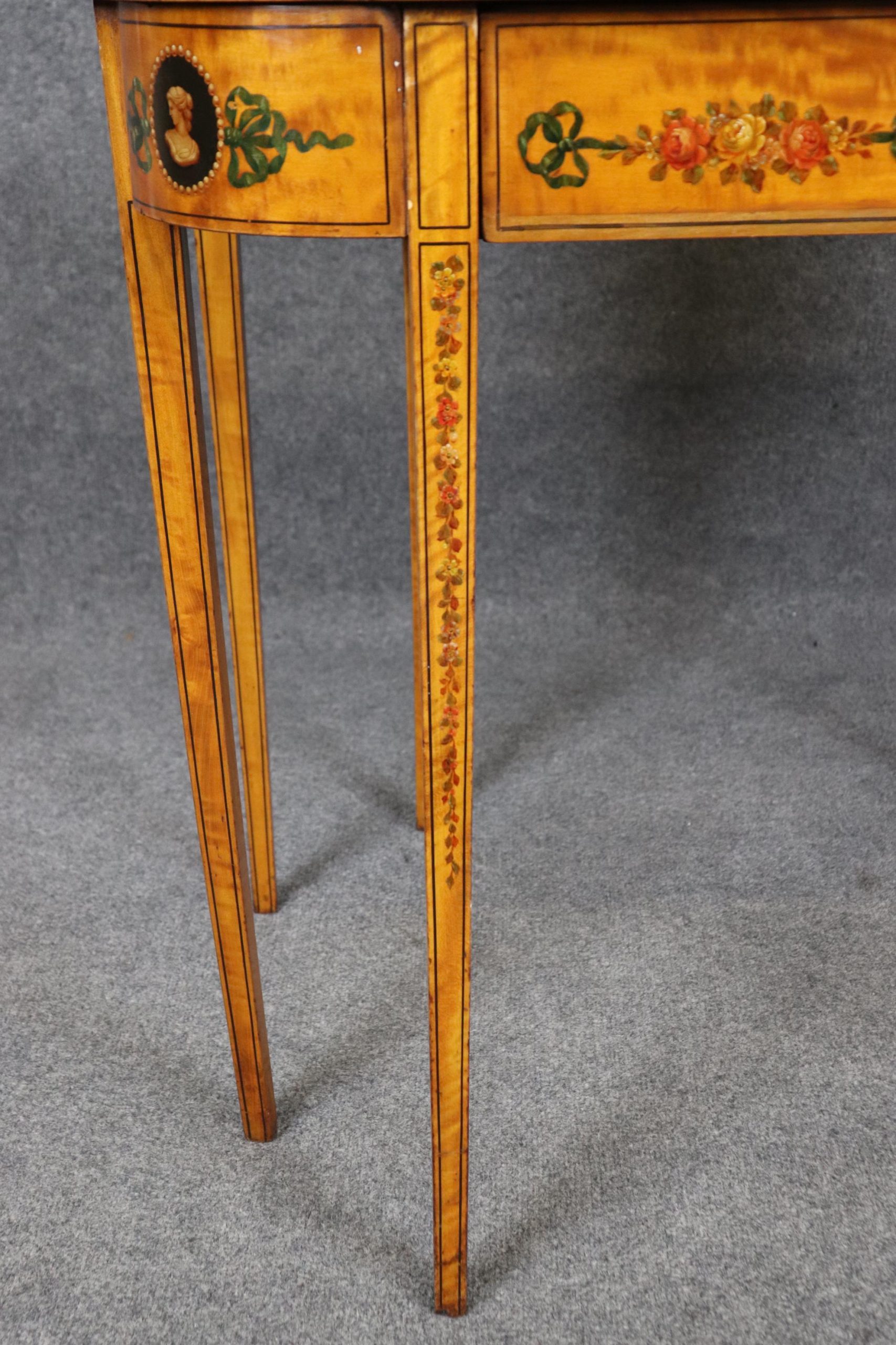 Antique 19th Century English Adams Style Painted Accent Table - Image 7