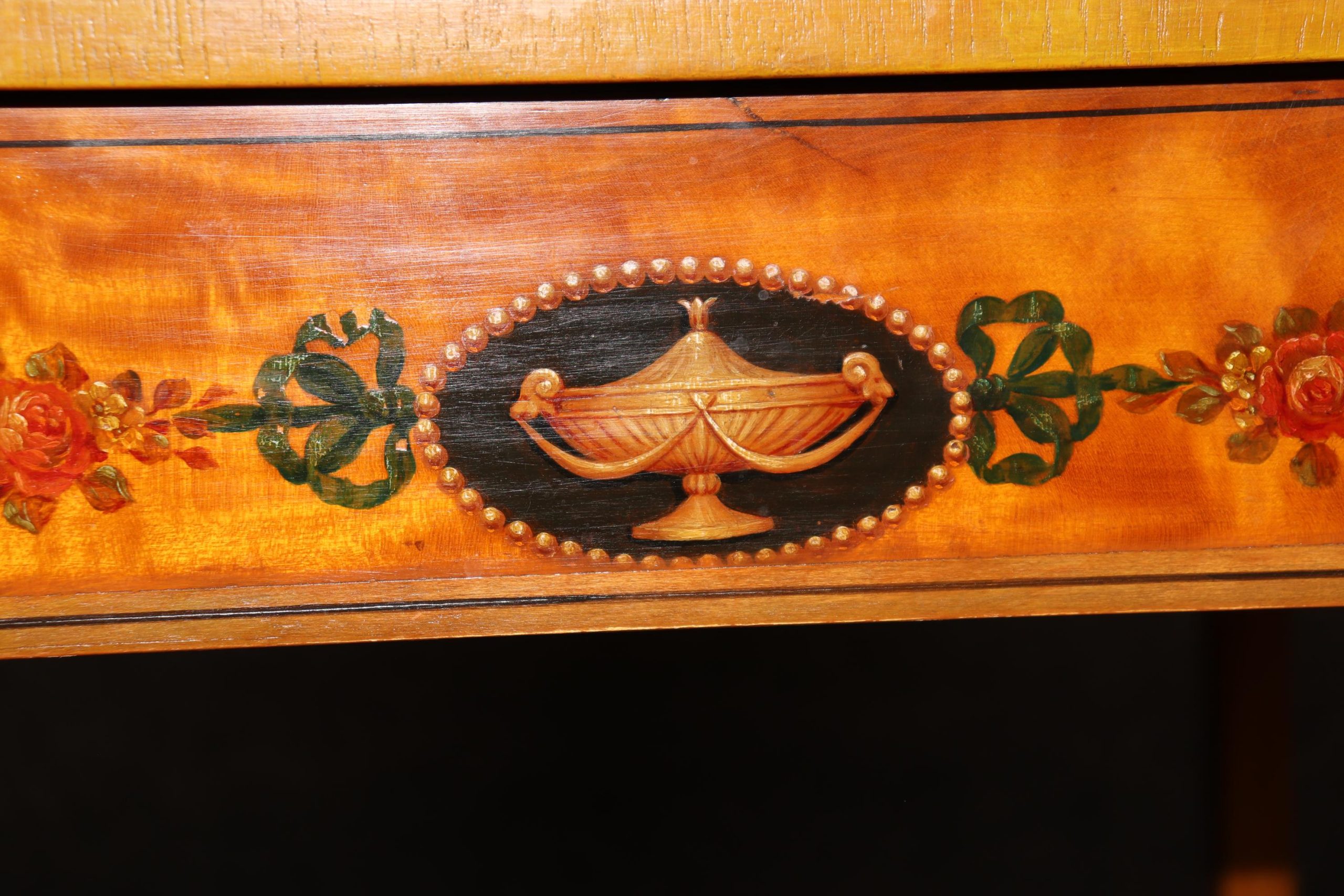 Antique 19th Century English Adams Style Painted Accent Table - Image 8