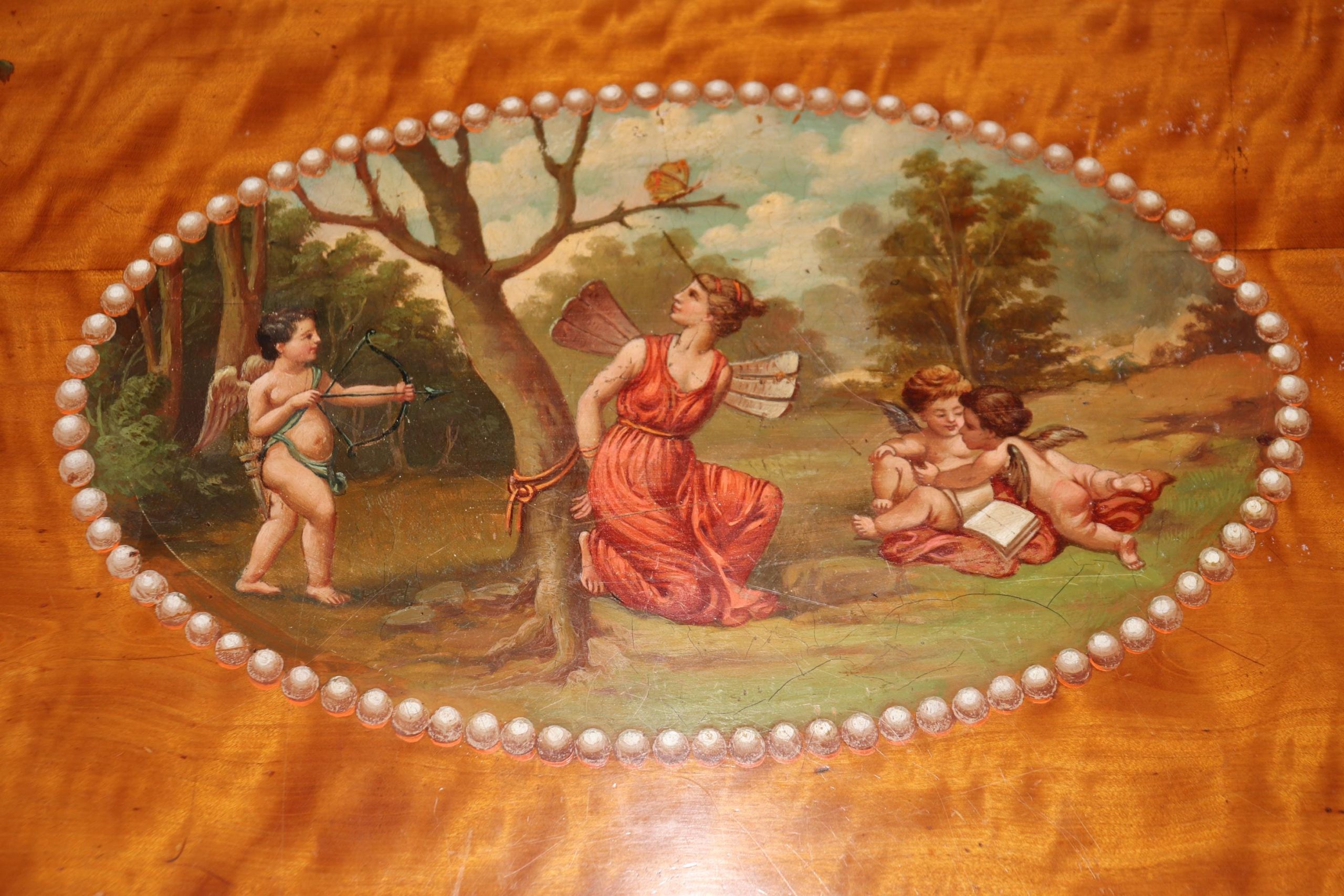 Antique 19th Century English Adams Style Painted Accent Table - Image 10