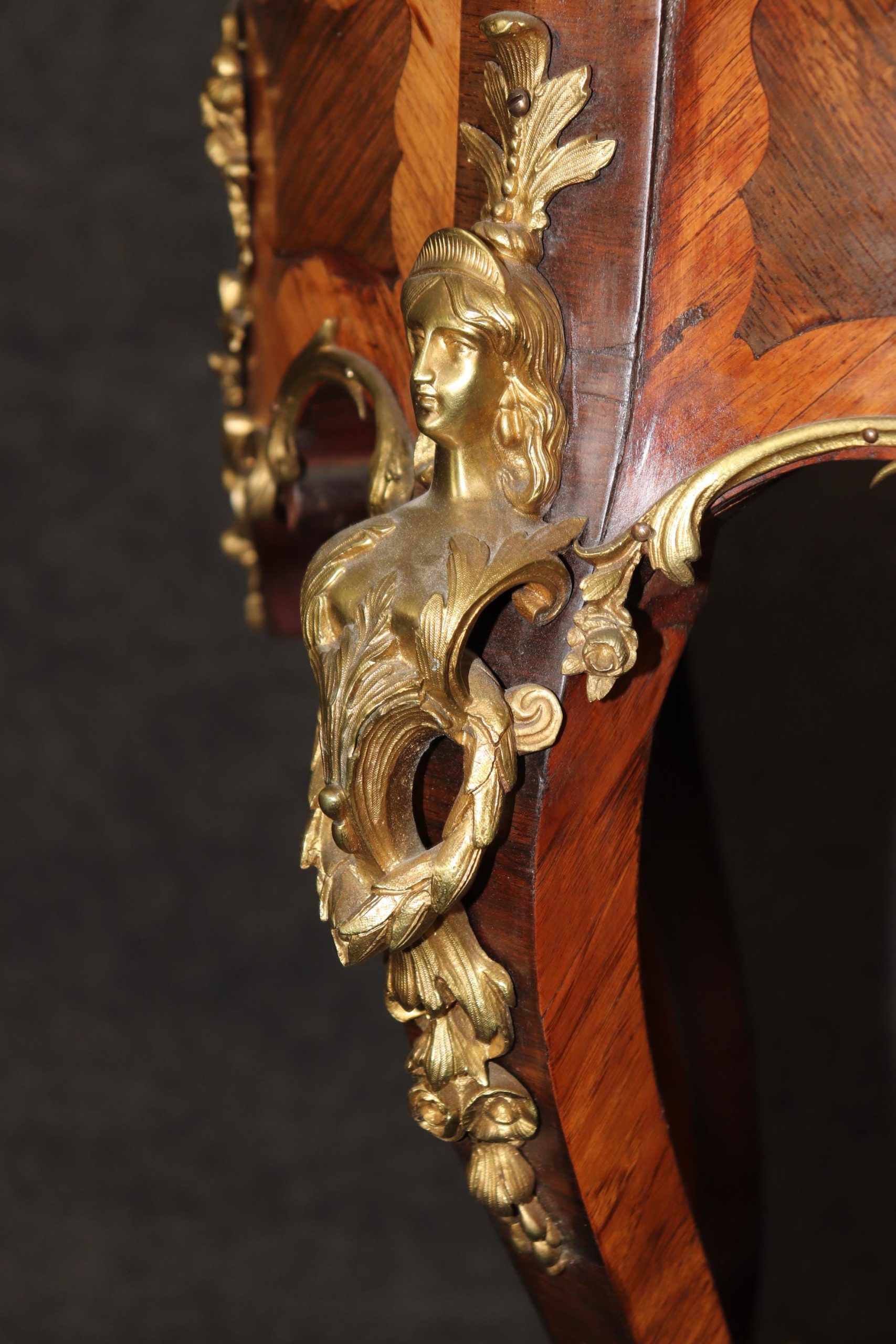 Antique French Louis XV Style Etagere: Sevres Porcelain Plaques, Bronze Mounts - Image 6