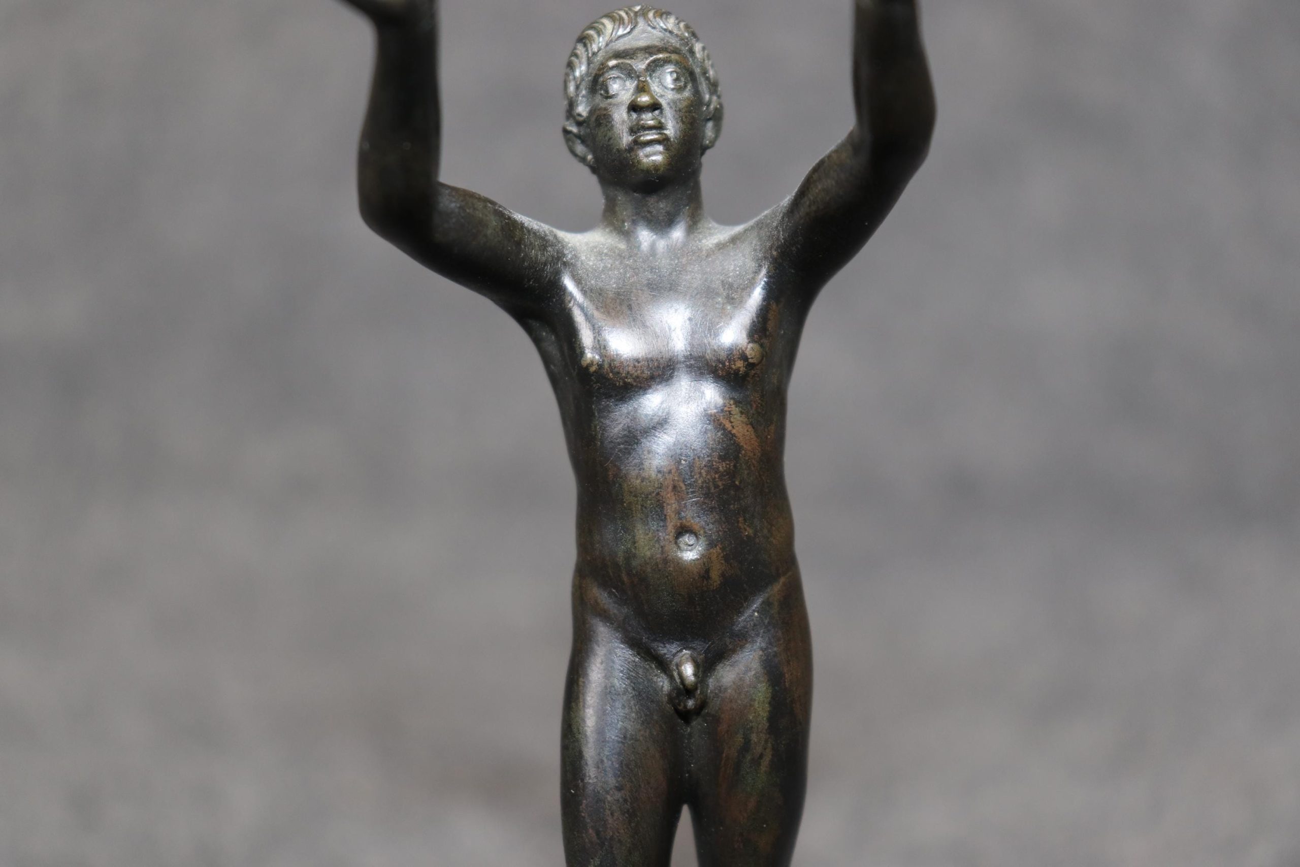 Vintage Italian Grand Tour Bronze Figural Statue on Marble Base - Image 10