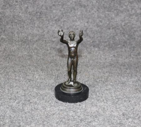 Vintage Italian Grand Tour Bronze Figural Statue on Marble Base
