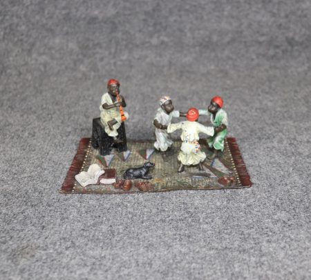 Antique Austrian Cold Painted Bronze: Children Playing, Bergman Foundry