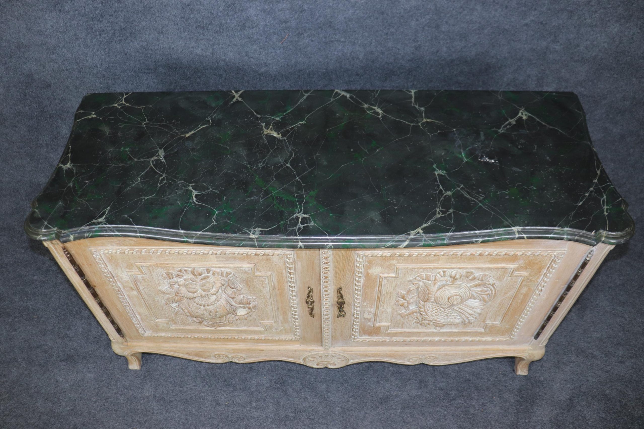 Vintage Regency Style Commode: Carved, Distressed Paint - Image 5