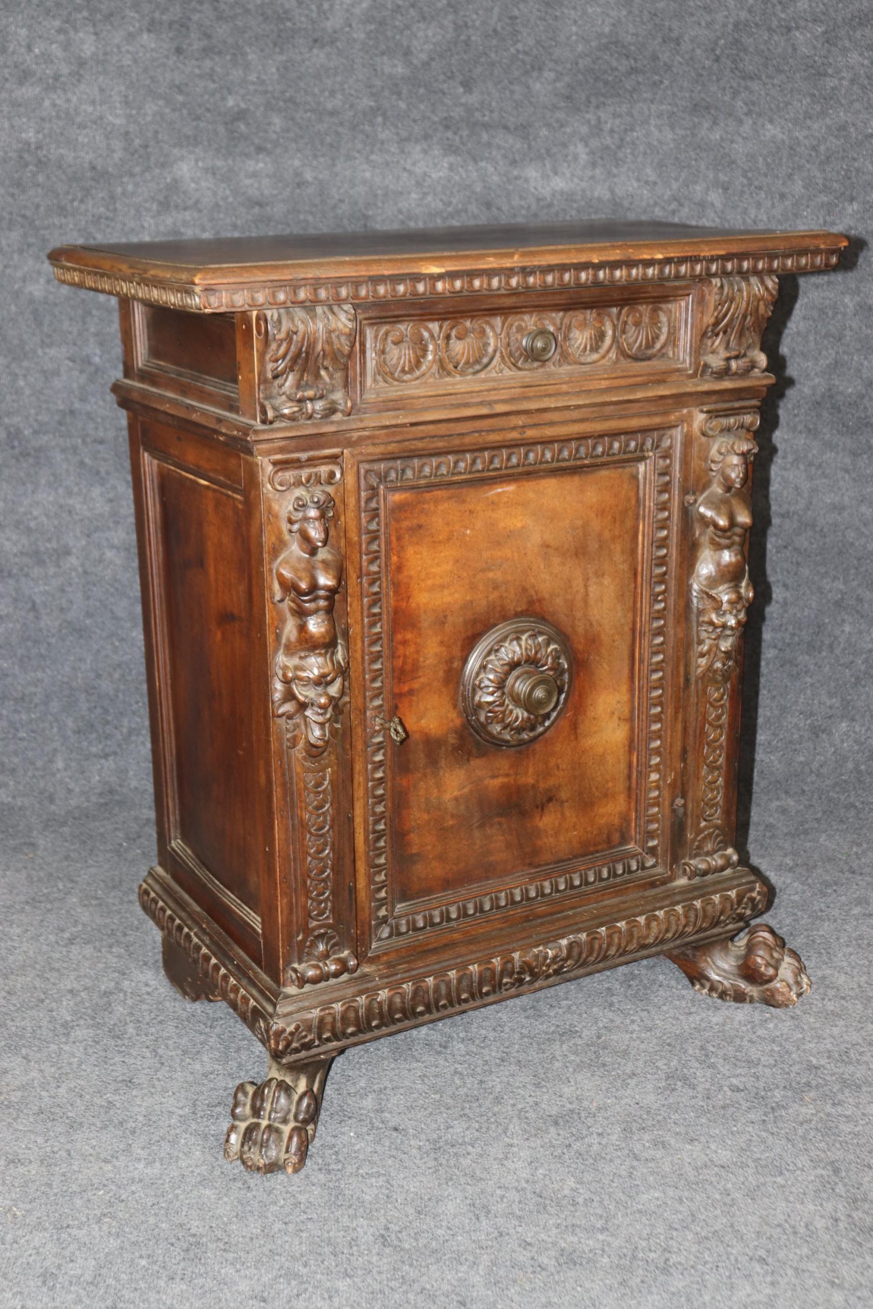 Antique Italian Carved Figural Cabinet: 18th Century Commode - Image 2