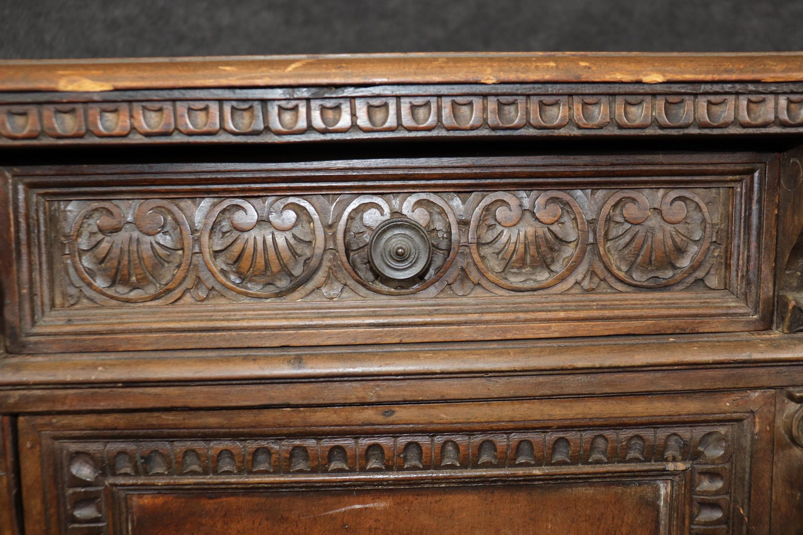 Antique Italian Carved Figural Cabinet: 18th Century Commode - Image 10