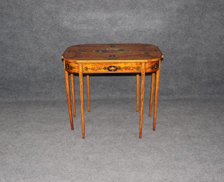 Antique 19th Century English Adams Style Painted Accent Table