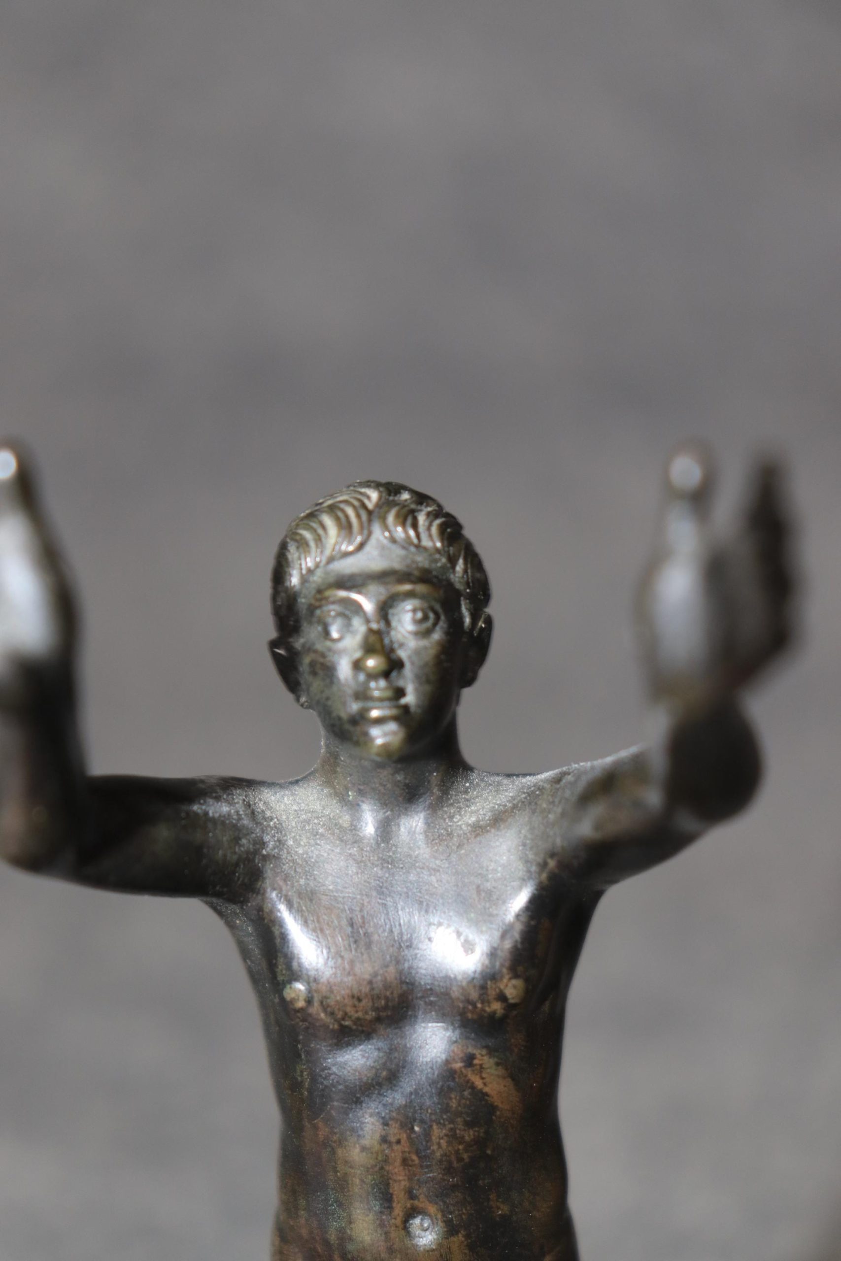 Vintage Italian Grand Tour Bronze Figural Statue on Marble Base - Image 6