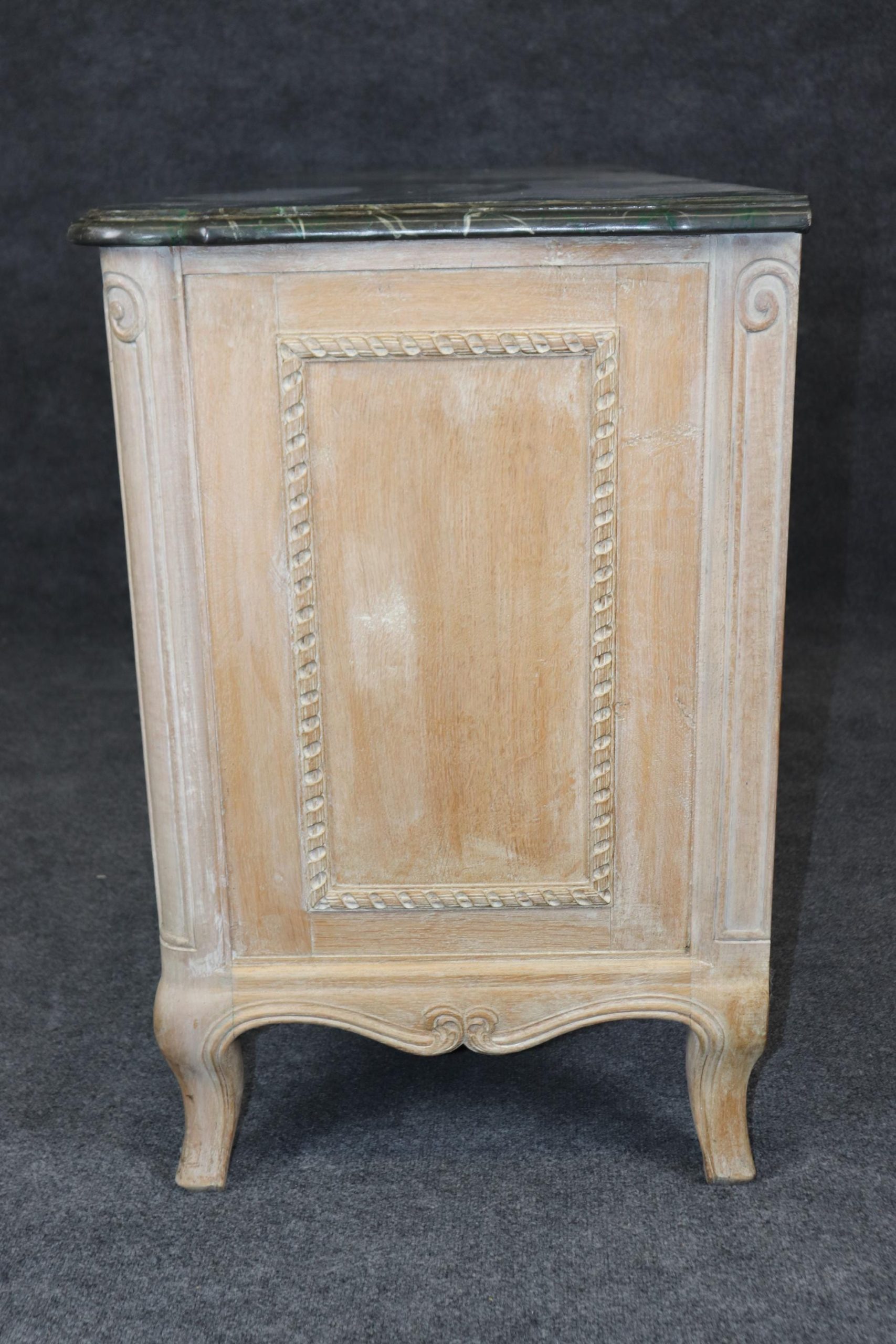 Vintage Regency Style Commode: Carved, Distressed Paint - Image 2