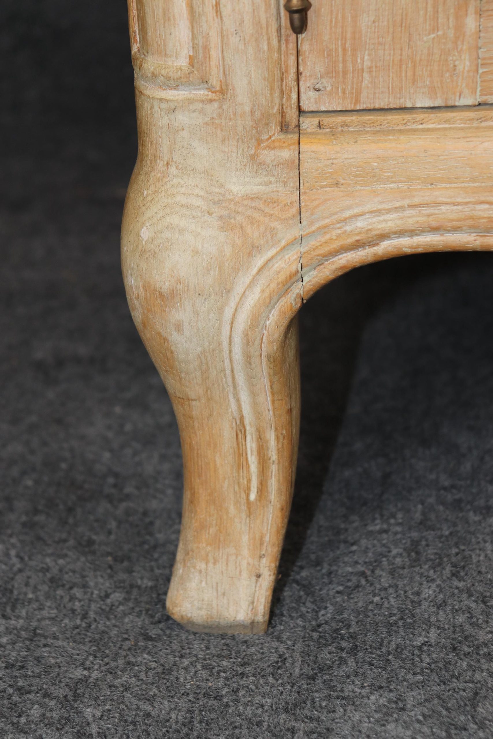 Vintage Regency Style Commode: Carved, Distressed Paint - Image 6