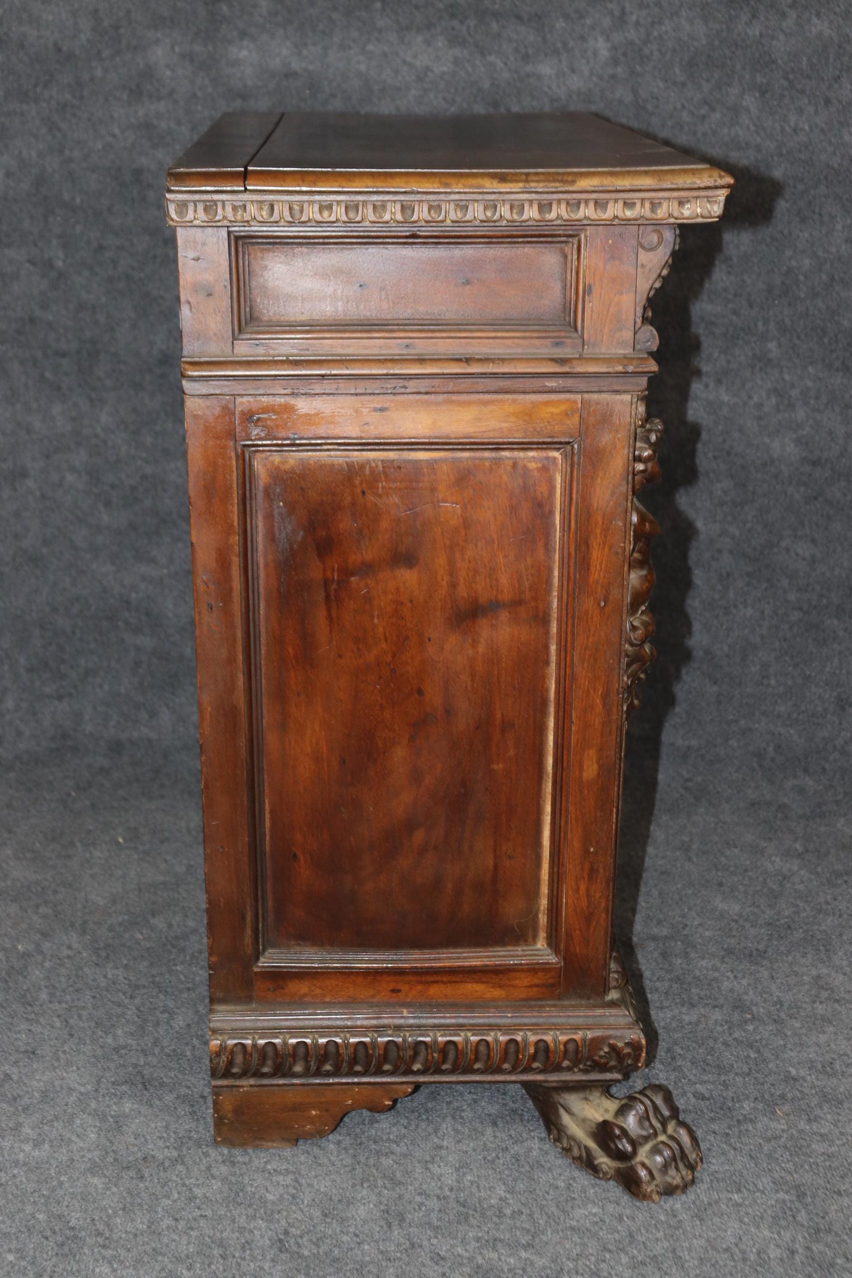 Antique Italian Carved Figural Cabinet: 18th Century Commode - Image 3